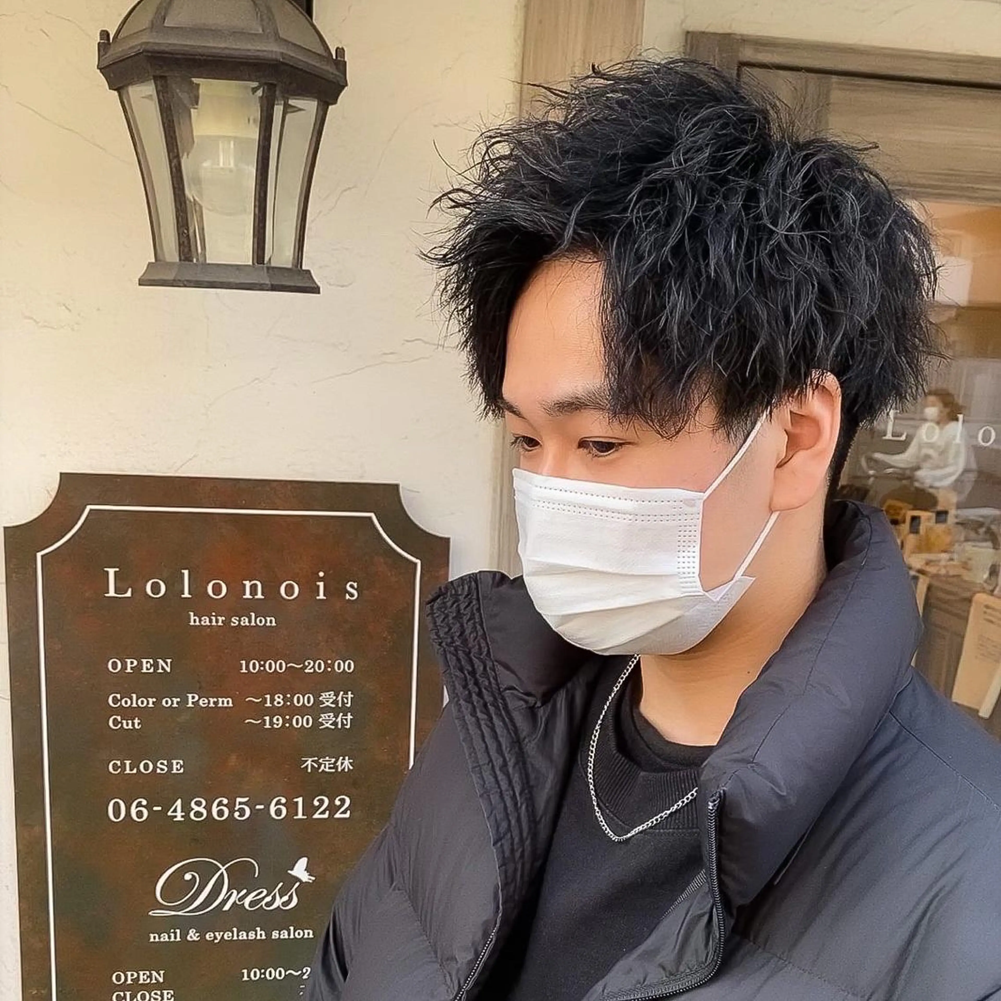 ショート パーマ メンズ ショートヘア 縦落ちパーマ 西條真治のヘアスタイル