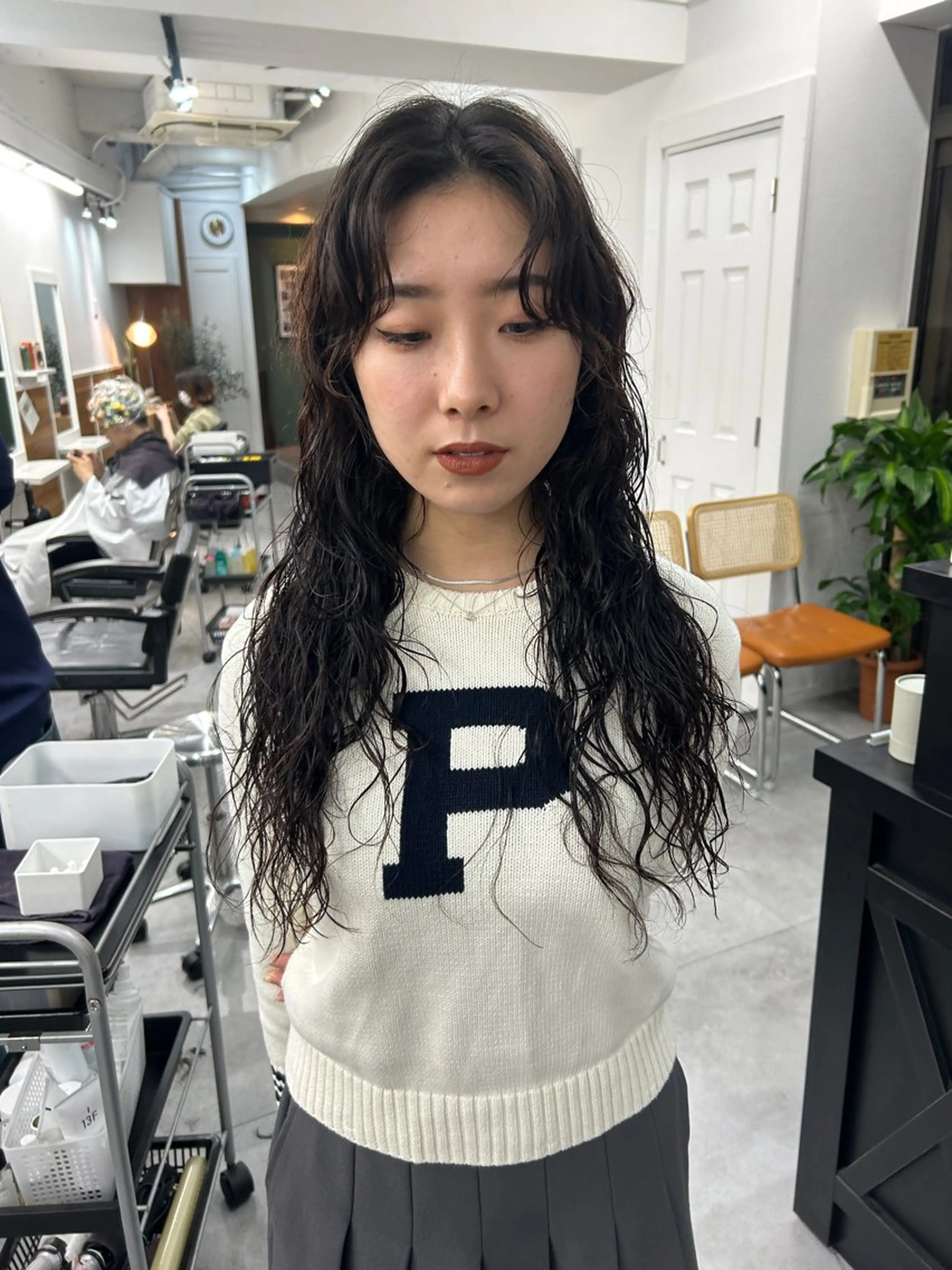 ロング パーマ カット パーマ トリートメント レイヤーボブ/ 艶カラー/サナ🌼のヘアスタイル