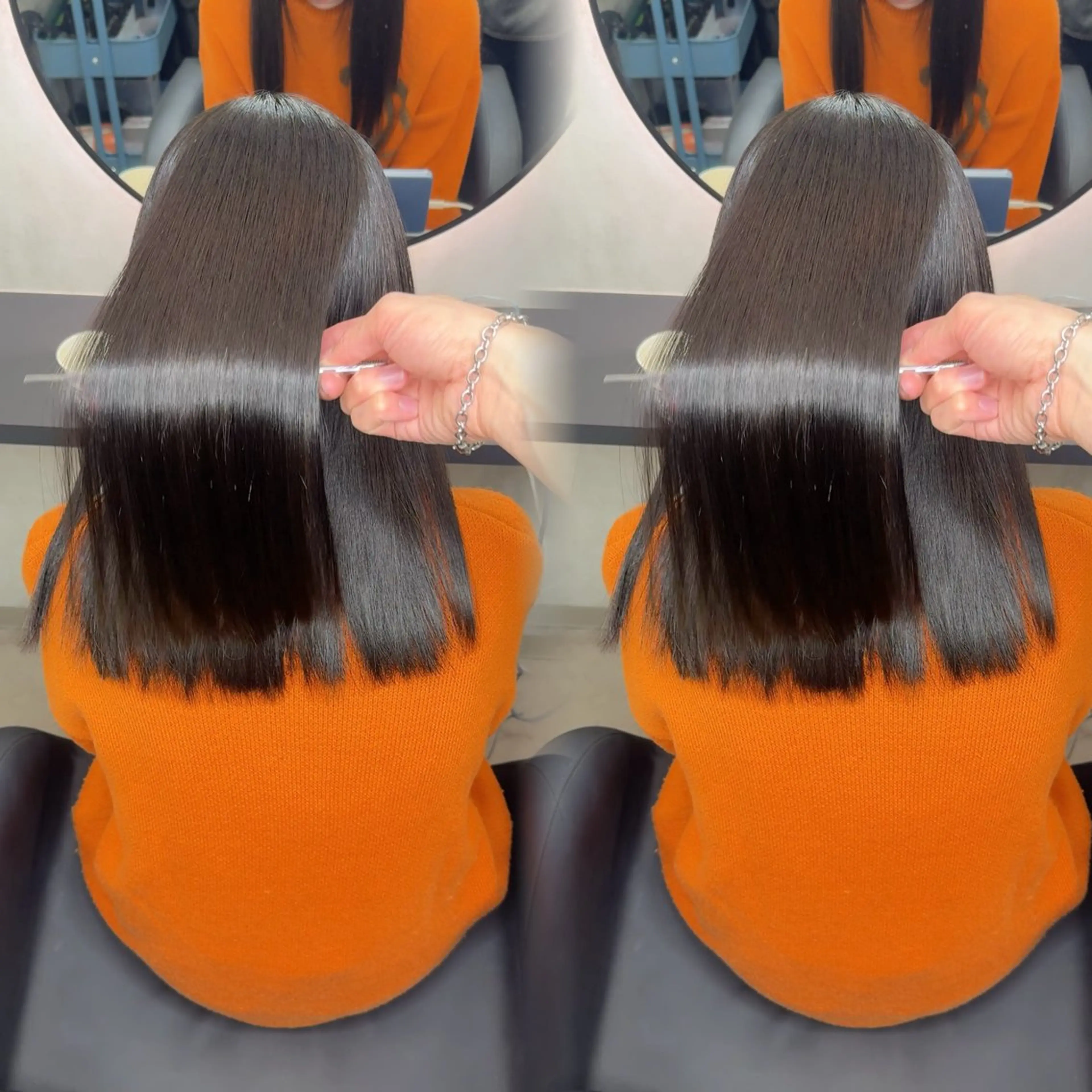 ロング カラー ヘアアレンジ カット ヘアカラー 縮毛矯正 トリートメント 新宿 /髪質改善/ 縮毛矯正/ヒュウガのヘアスタイル