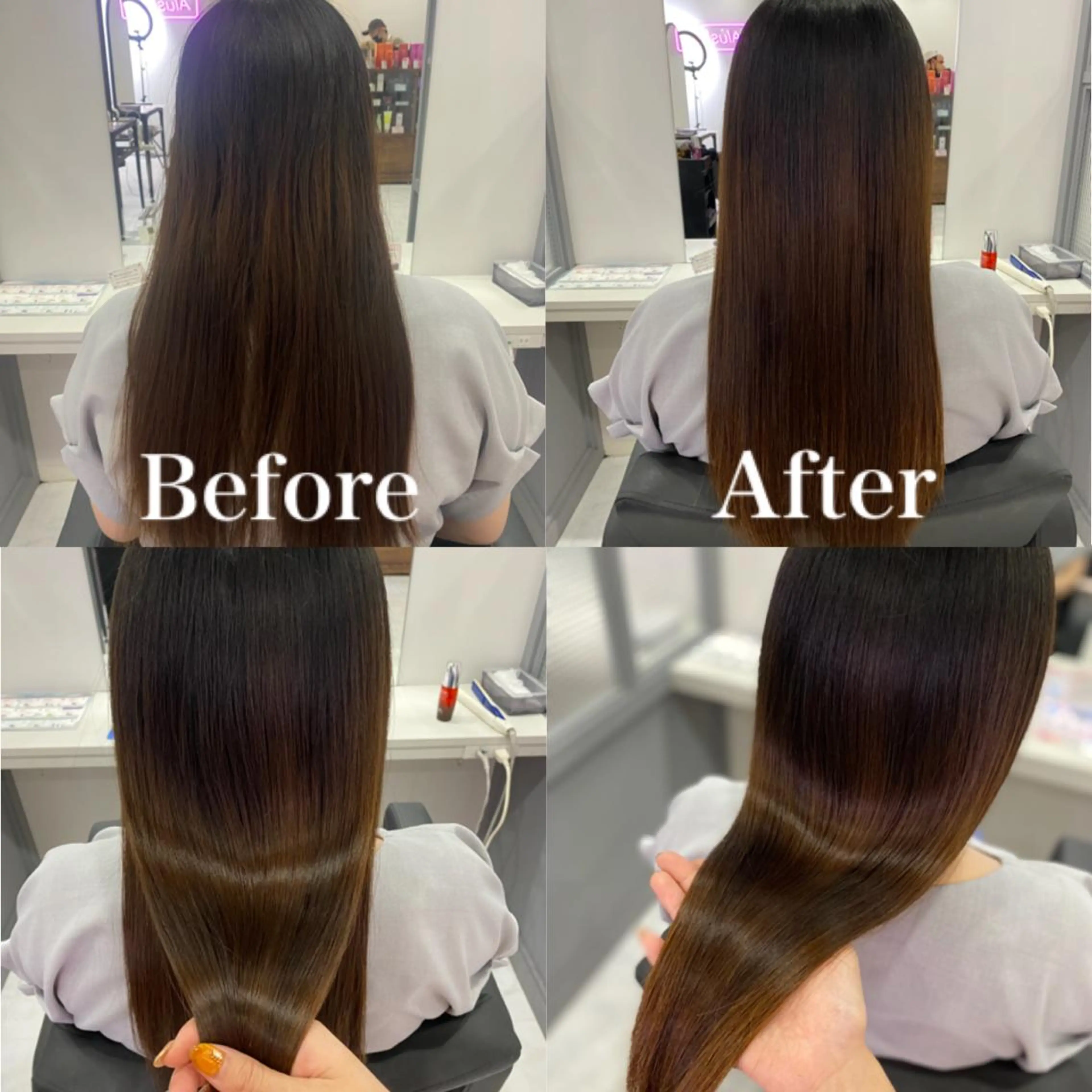 ロング カラー トリートメント トリートメント 髪質改善×矯正🫧 韓国ヘアasamiのヘアスタイル