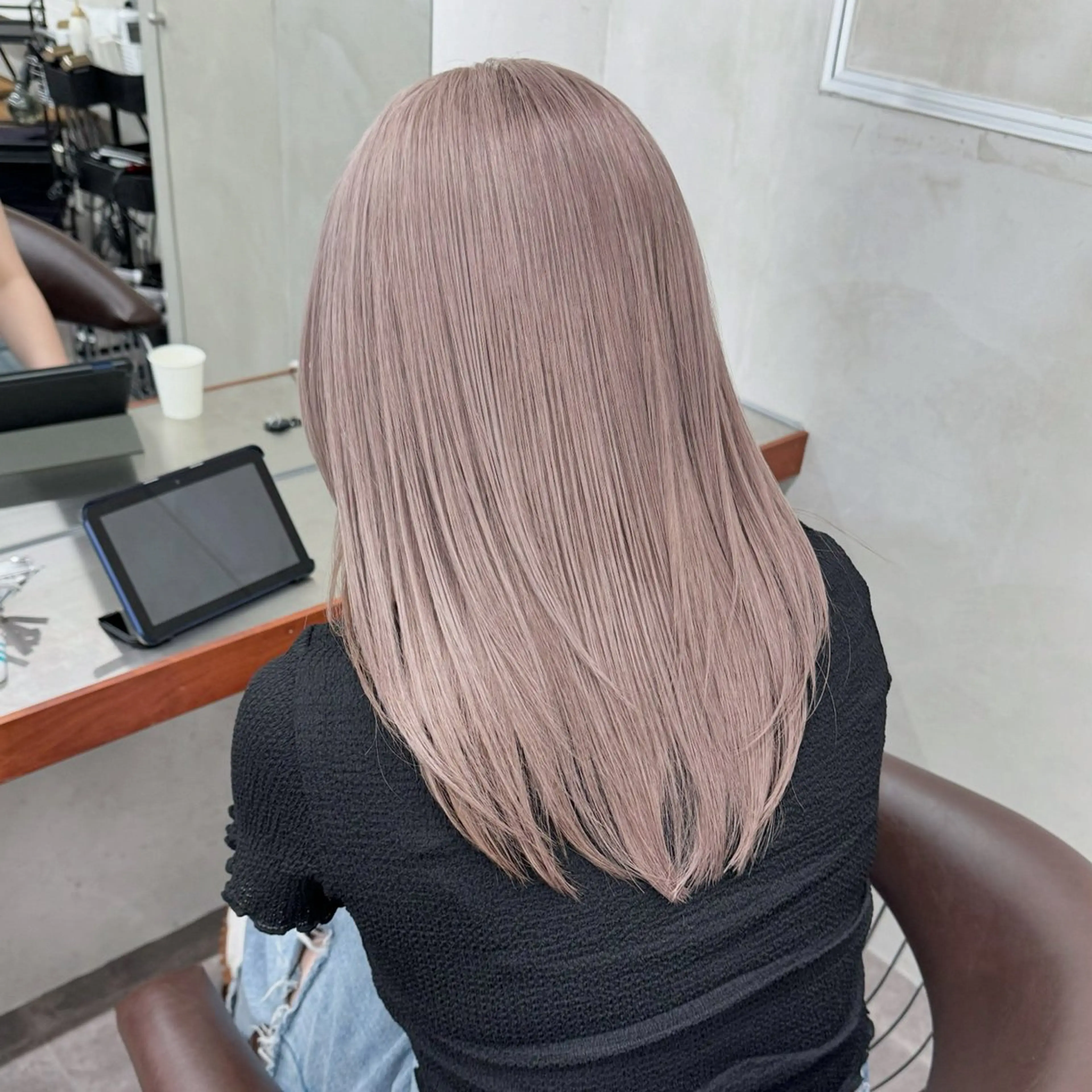 ミディアム カラー 似合わせカット/ ハイトーン/aoiのヘアスタイル