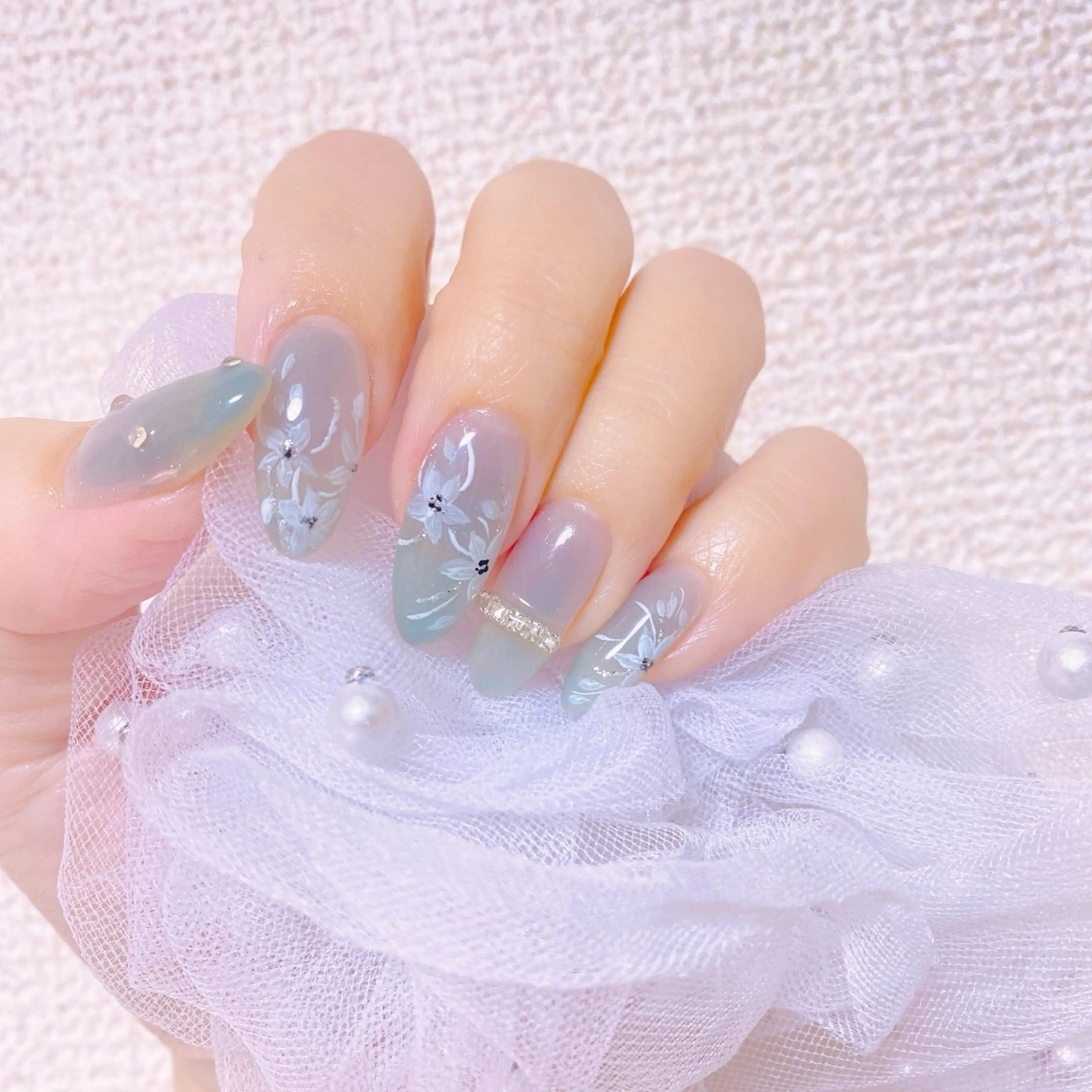 ネイル フラワーネイル マグネットネイル Nail Yunaのネイルデザイン