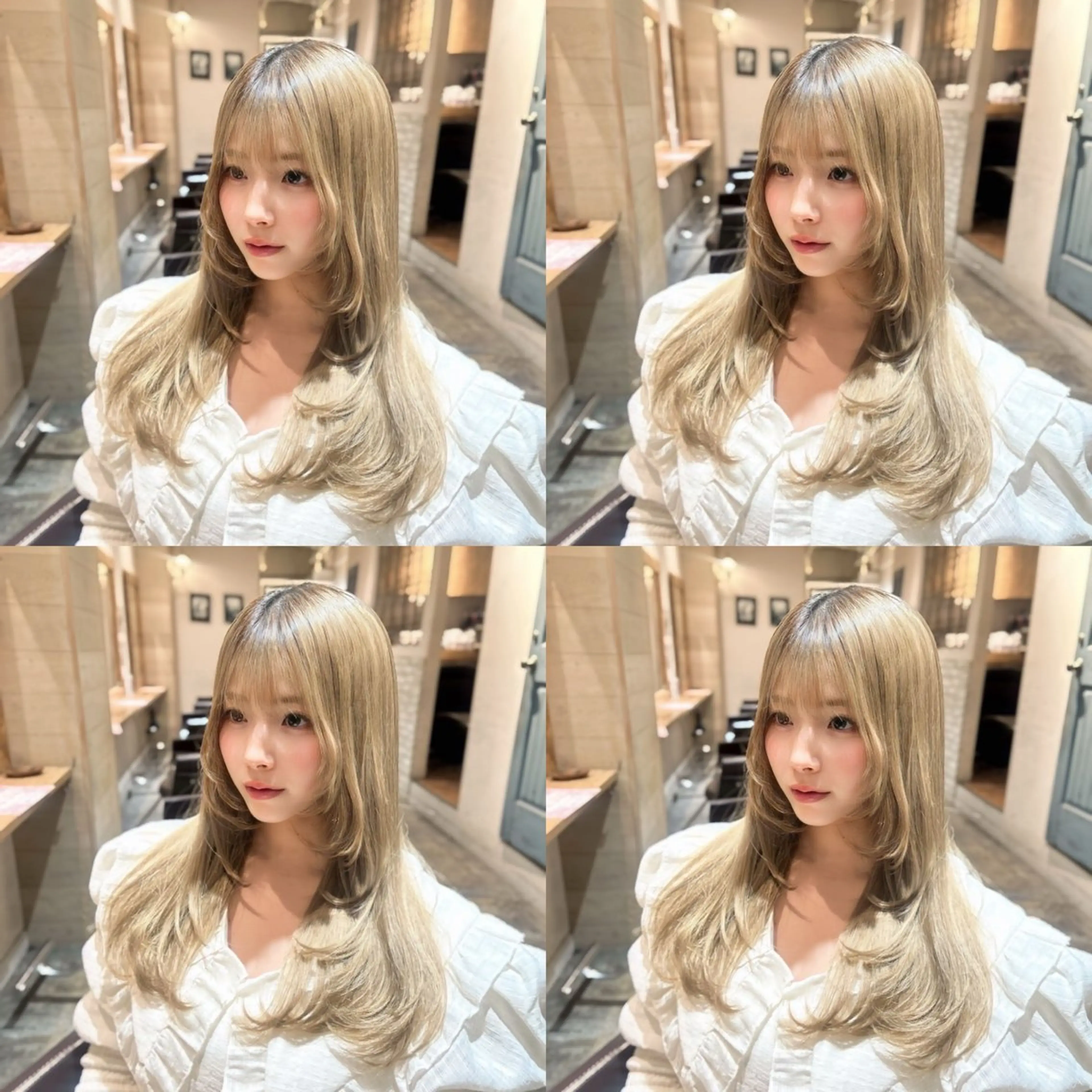 セミロング カラー レイヤーカット 小顔カット カット ヘアカラー トリートメント ✨髪質改善✖︎韓国 レイヤー✨ナカムラのヘアスタイル