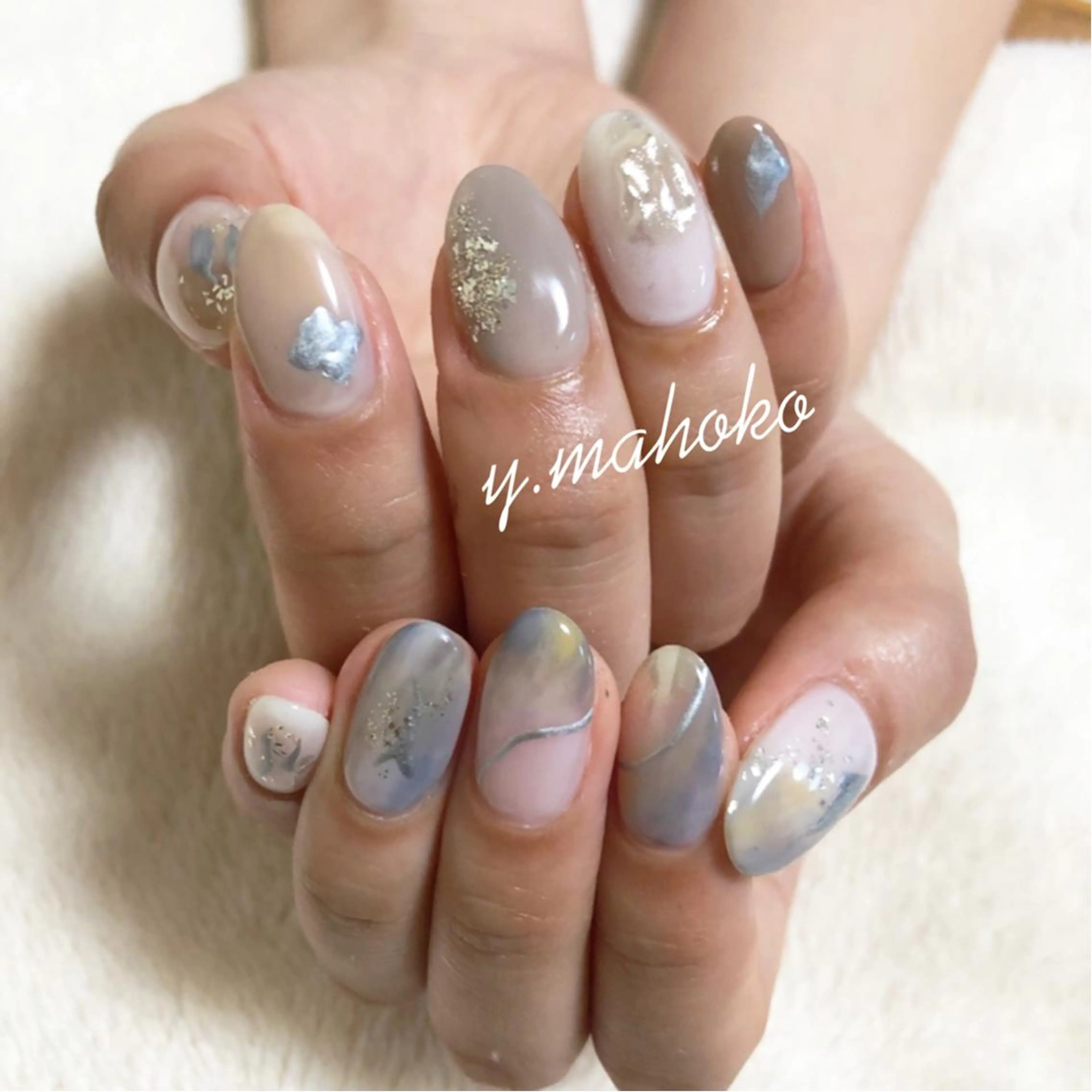 ネイル ハンドネイル She nail studio 原宿所属・パラジェル有/ スカルプ/mahoのネイルデザイン