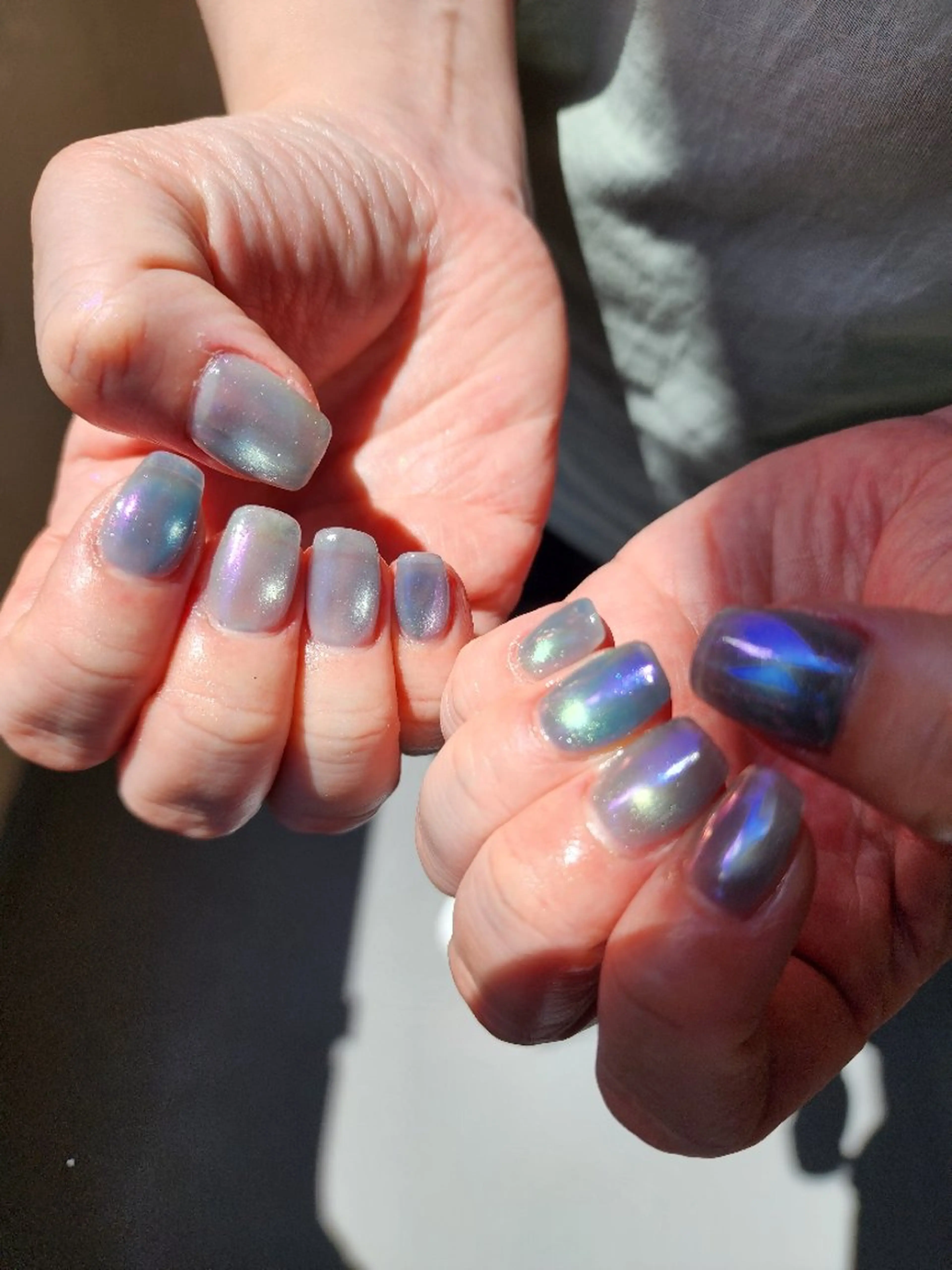 ネイル 氷ネイル・うるうるネイル マグネットネイル ハンドネイル フットネイル ConneQt所属・ETHOSENSE. kimikaのネイルデザイン