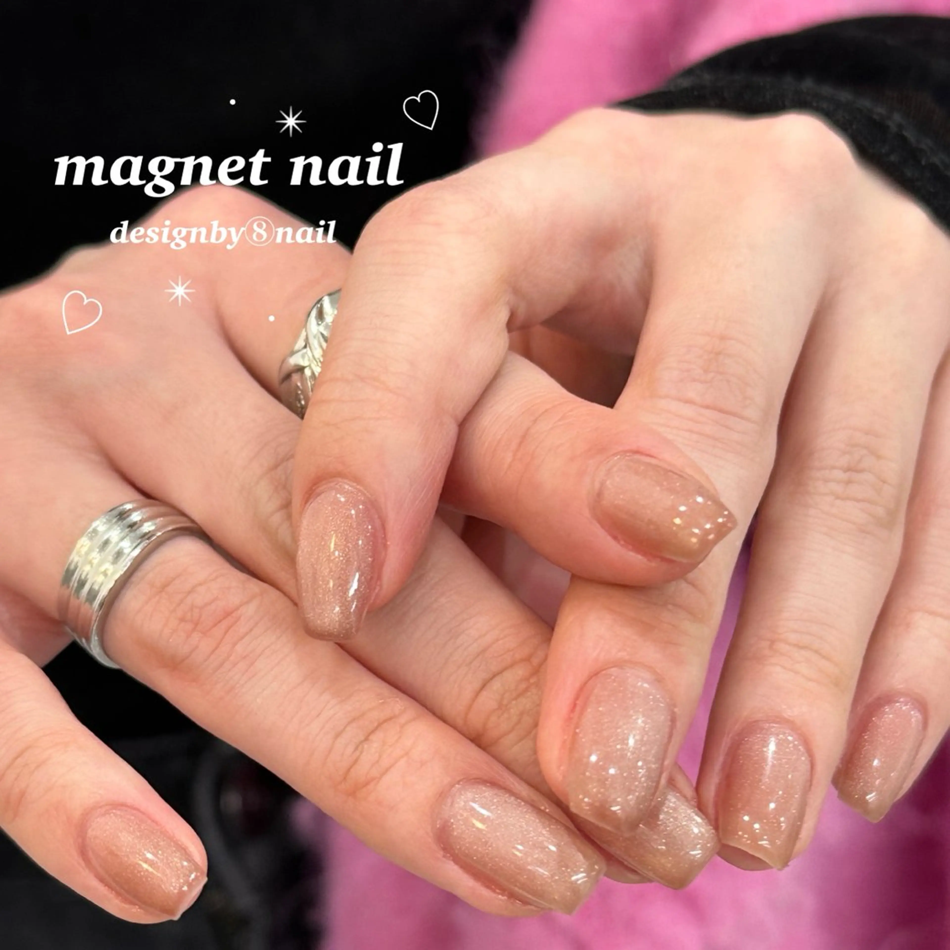 【ミニモ限定クーポン⭐︎】オフ/ケア込みマグネットorミラーorカラーグラデーションネイル♪ベースカラー¥330で追加可の写真