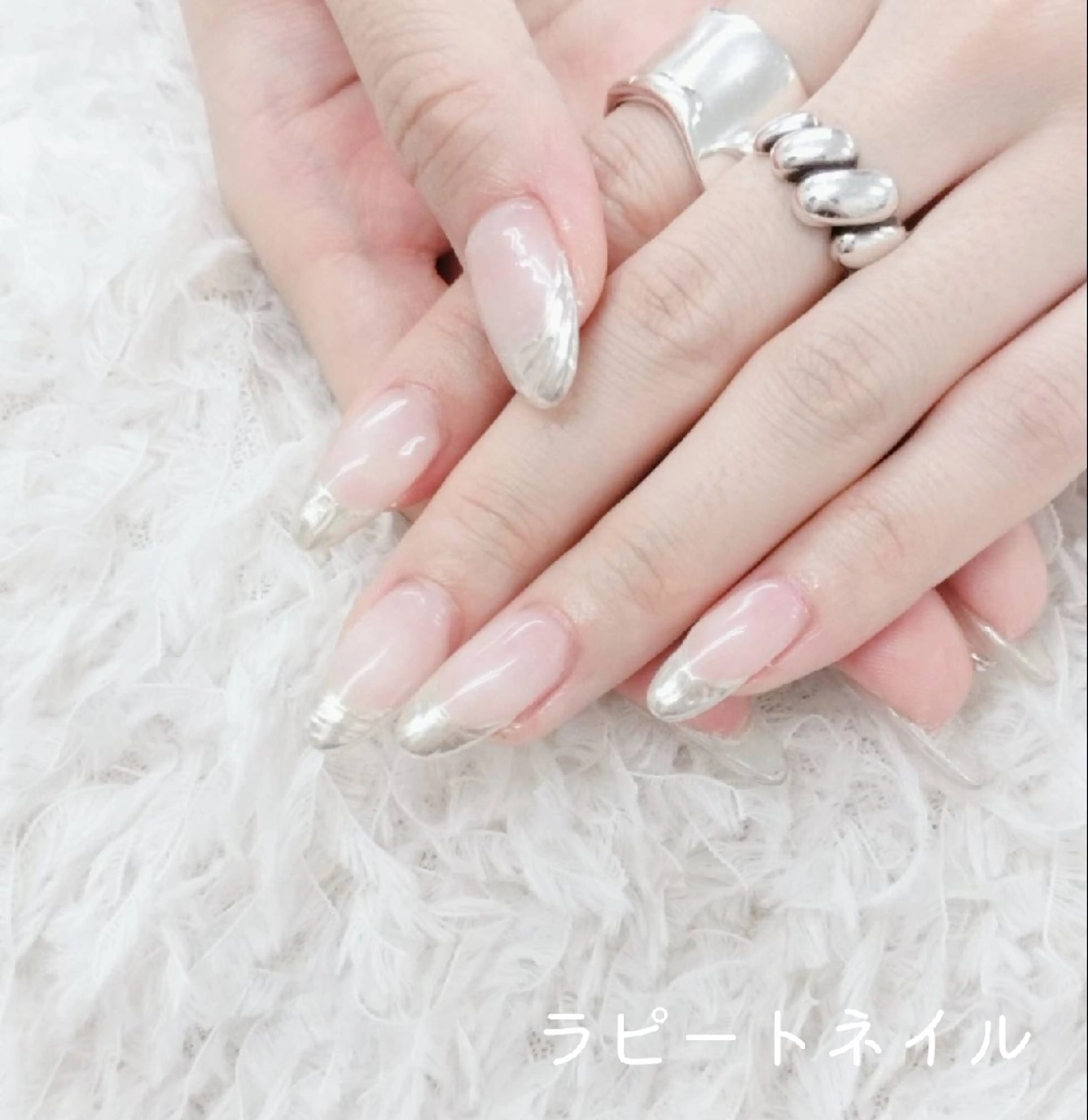ネイル フレンチネイル ミラーネイル ラピートネイル 美佳のネイルデザイン