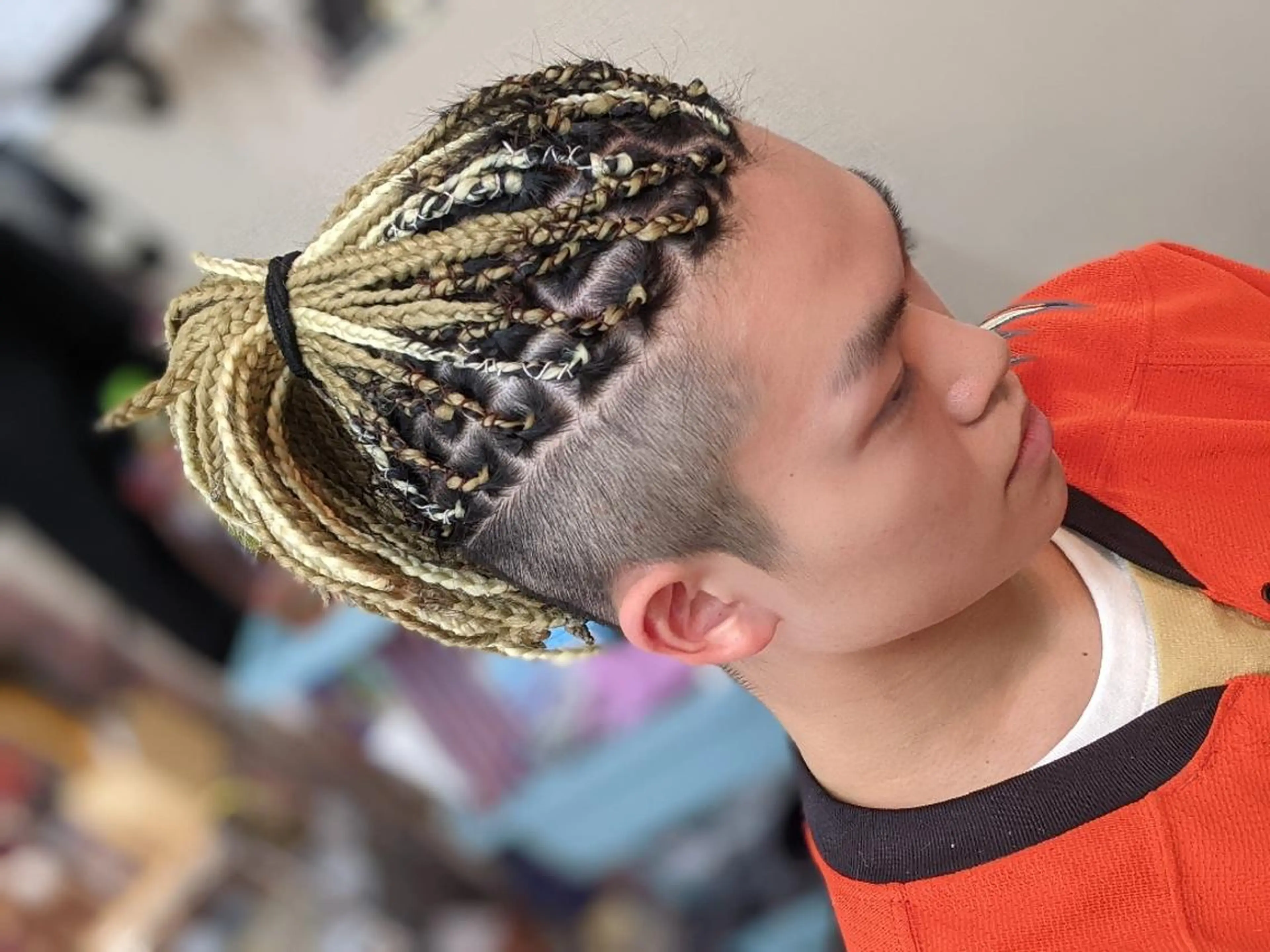 セミロング メンズ ヘアアレンジ エクステ scamp ★のヘアスタイル