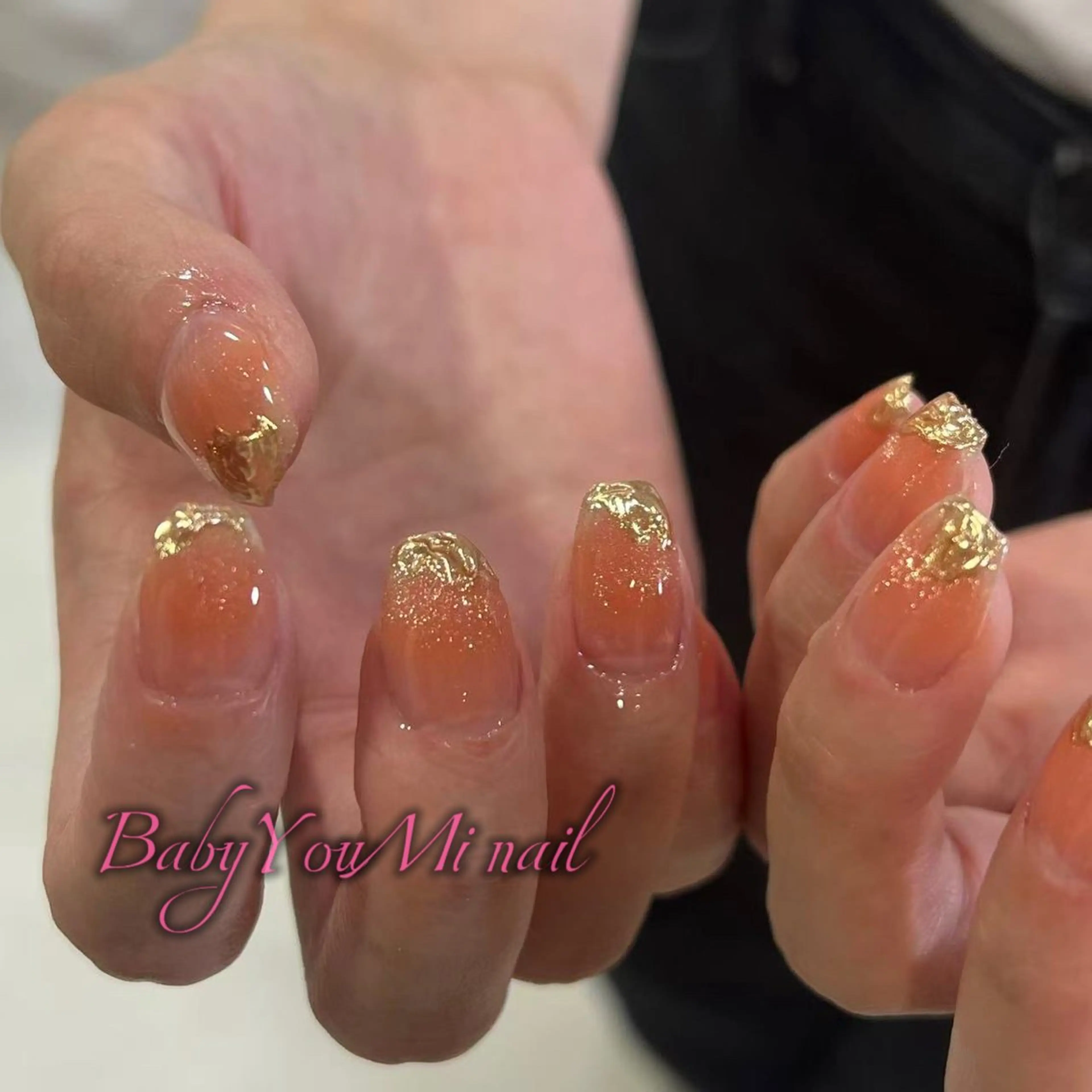 ネイル オーロラネイル フラワーネイル フットネイル フレンチネイル ジェルネイル ハンドネイル BabyYouMi ねねのネイルデザイン