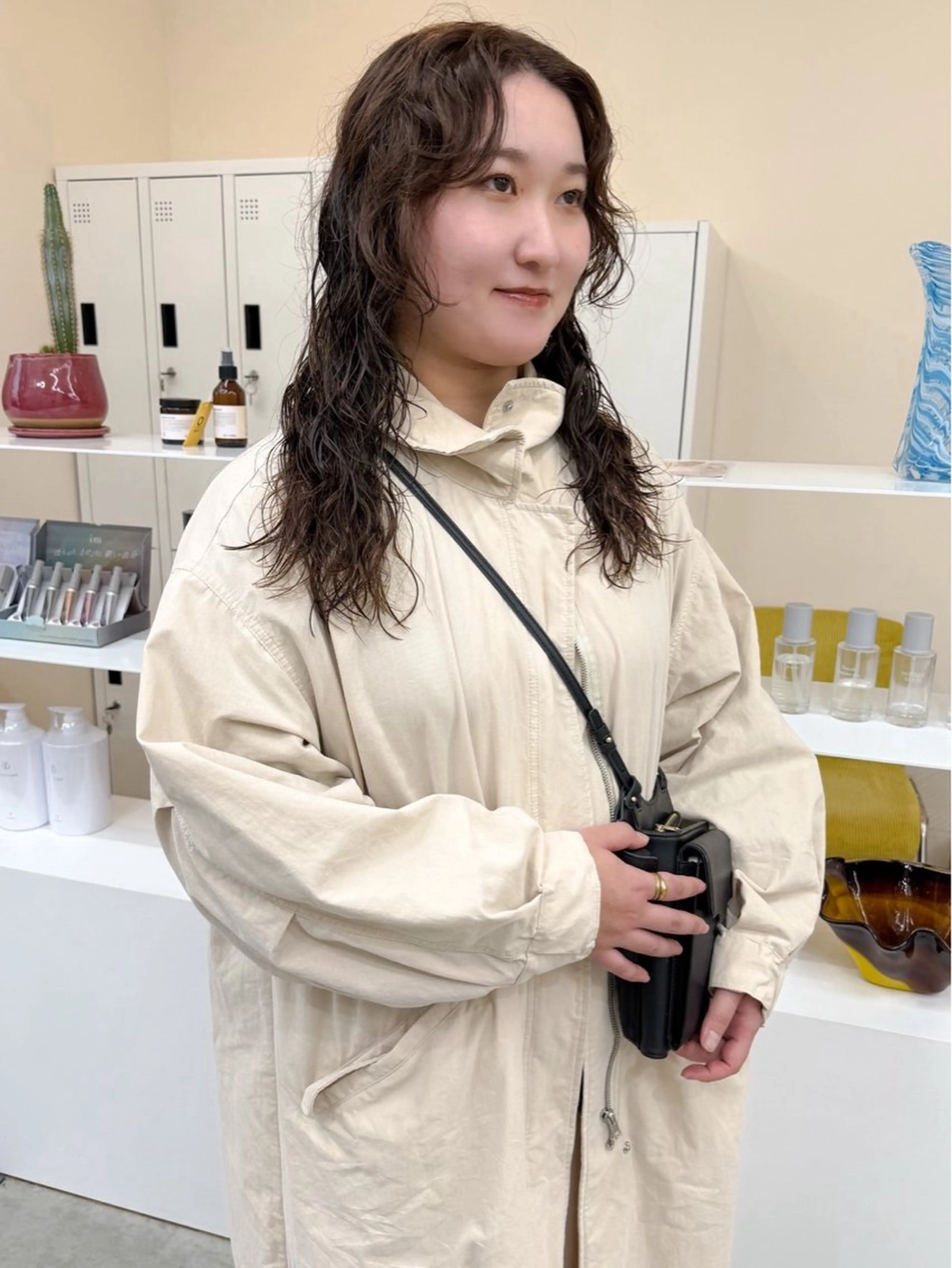 ロング パーマ runa/パーマ /ワンカラーモデルのヘアスタイル