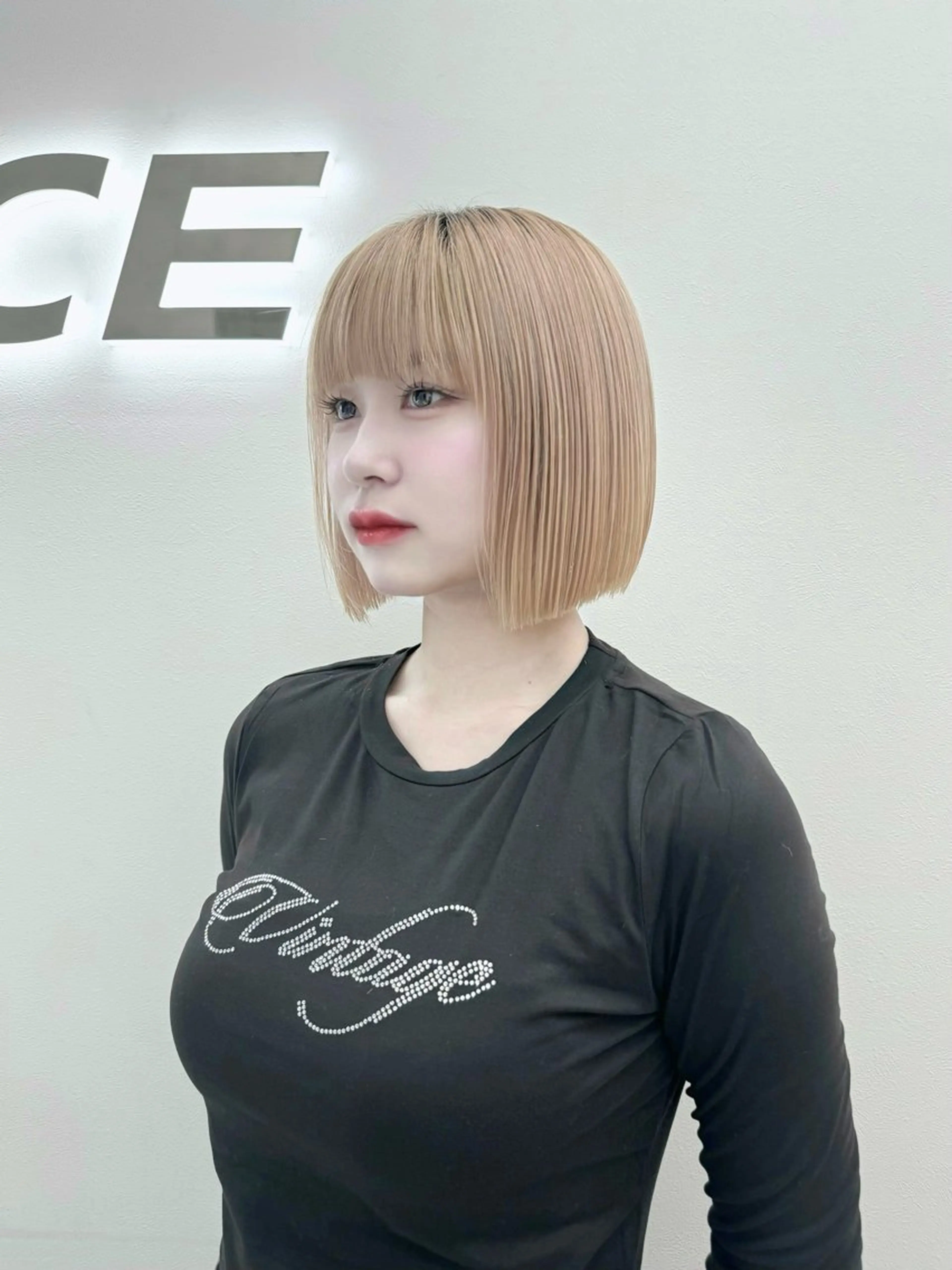 ショート カラー ヘアアレンジ カット 縮毛矯正 トリートメント ヘアセット ‎🤍韓国ボブ/ 縮毛矯正🪽‪ひかりのヘアスタイル