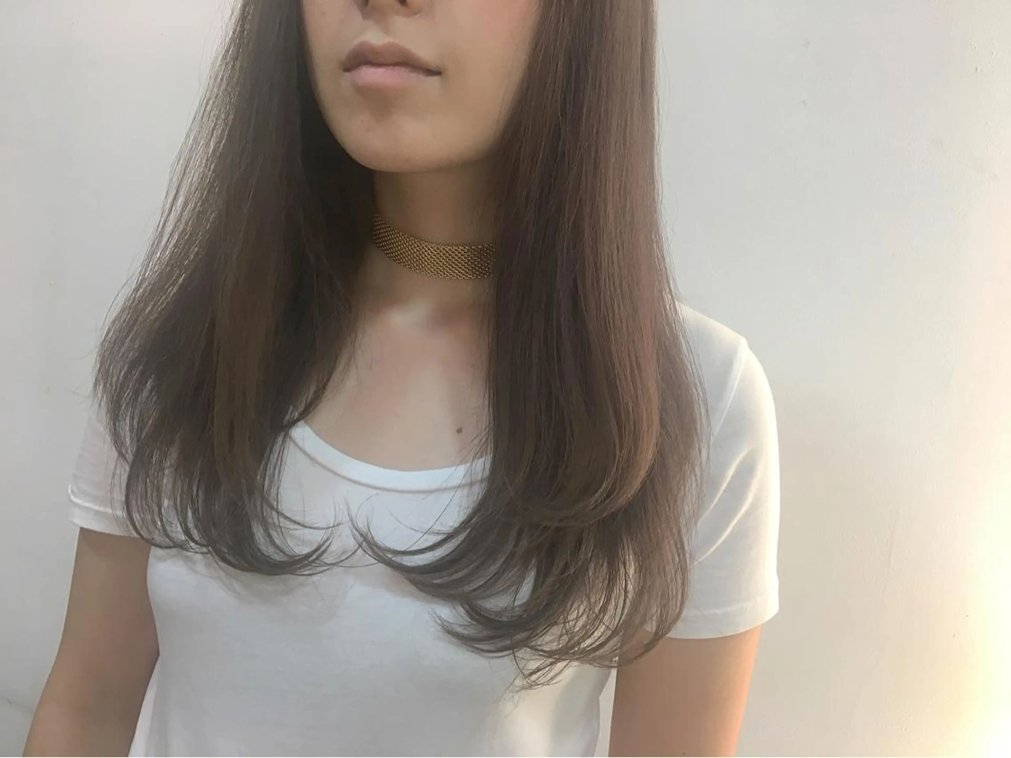 ロング カラー ブリーチ グレージュ ミルクティーグレージュ 横浜ブリーチムラ直し ハイトーン/ブリーチのヘアスタイル