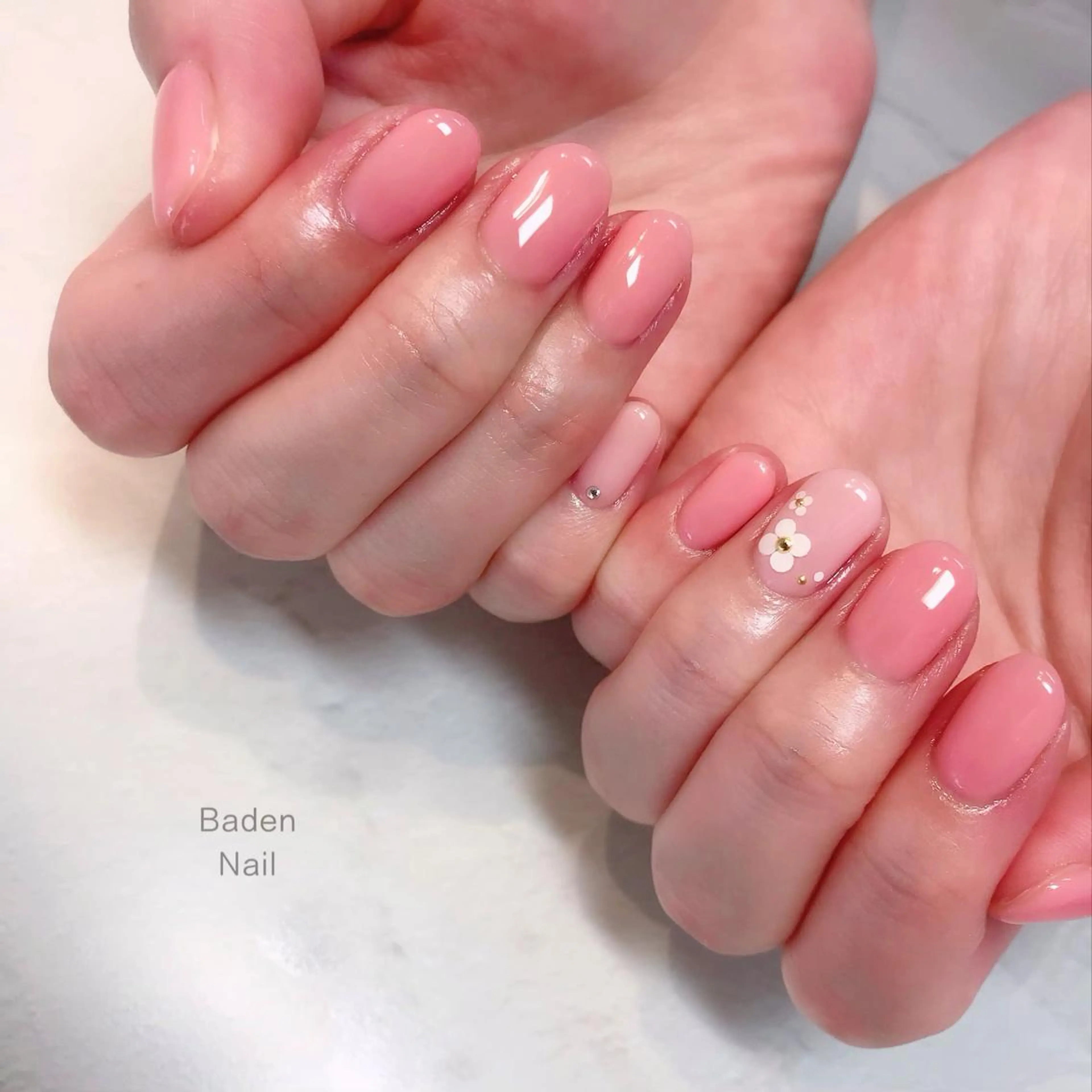 ネイル アートネイル クリアネイル ワンカラーネイル ハンドネイル Baden Nail ﾊﾞ-ﾃﾞﾝ ﾈｲﾙのネイルデザイン