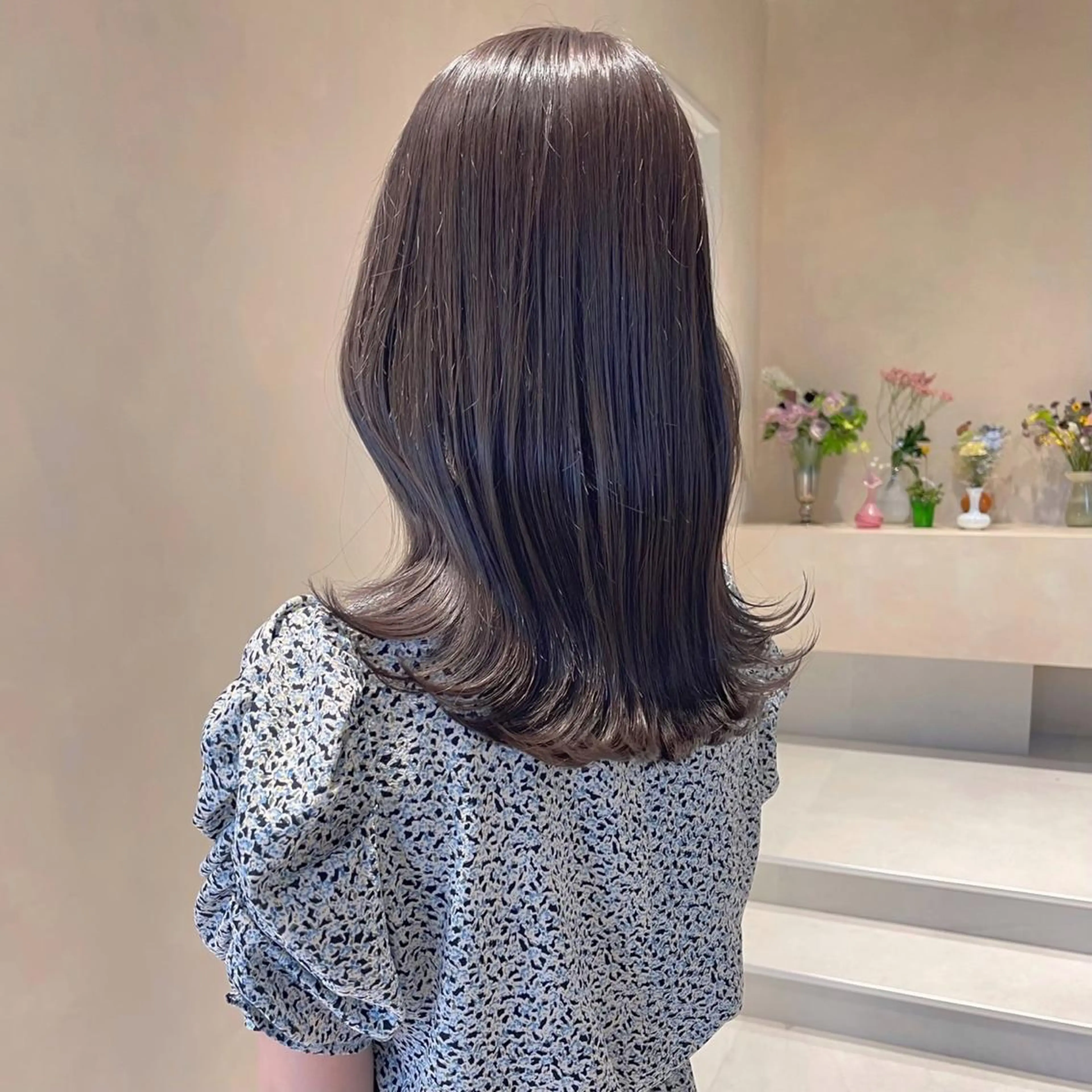 ミディアム カラー オレンジ 髪質改善 トリートメント MURANAKA RYOのヘアスタイル