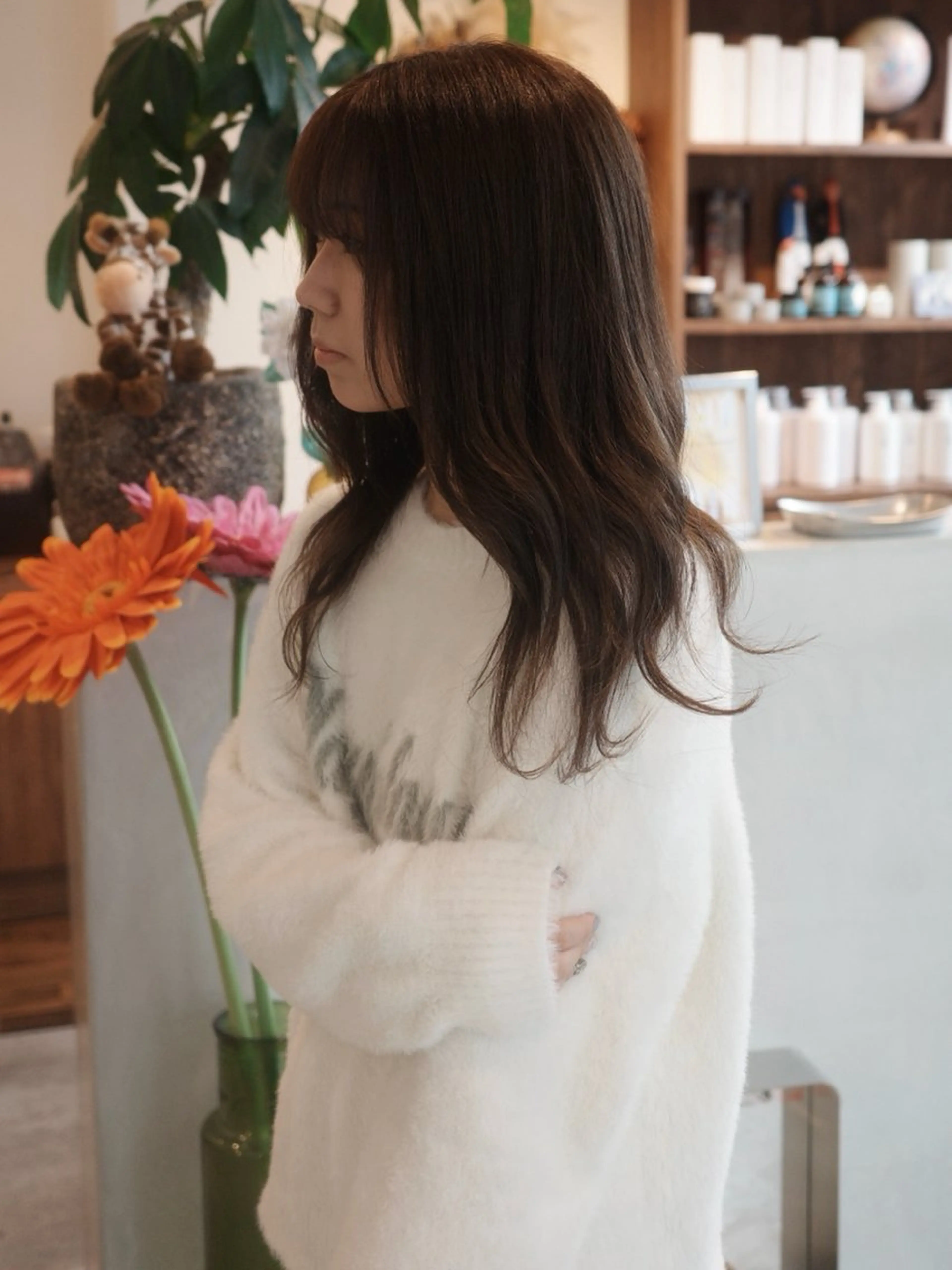 ロング ヘアカラー トリートメント (h)wim kikoのヘアスタイル