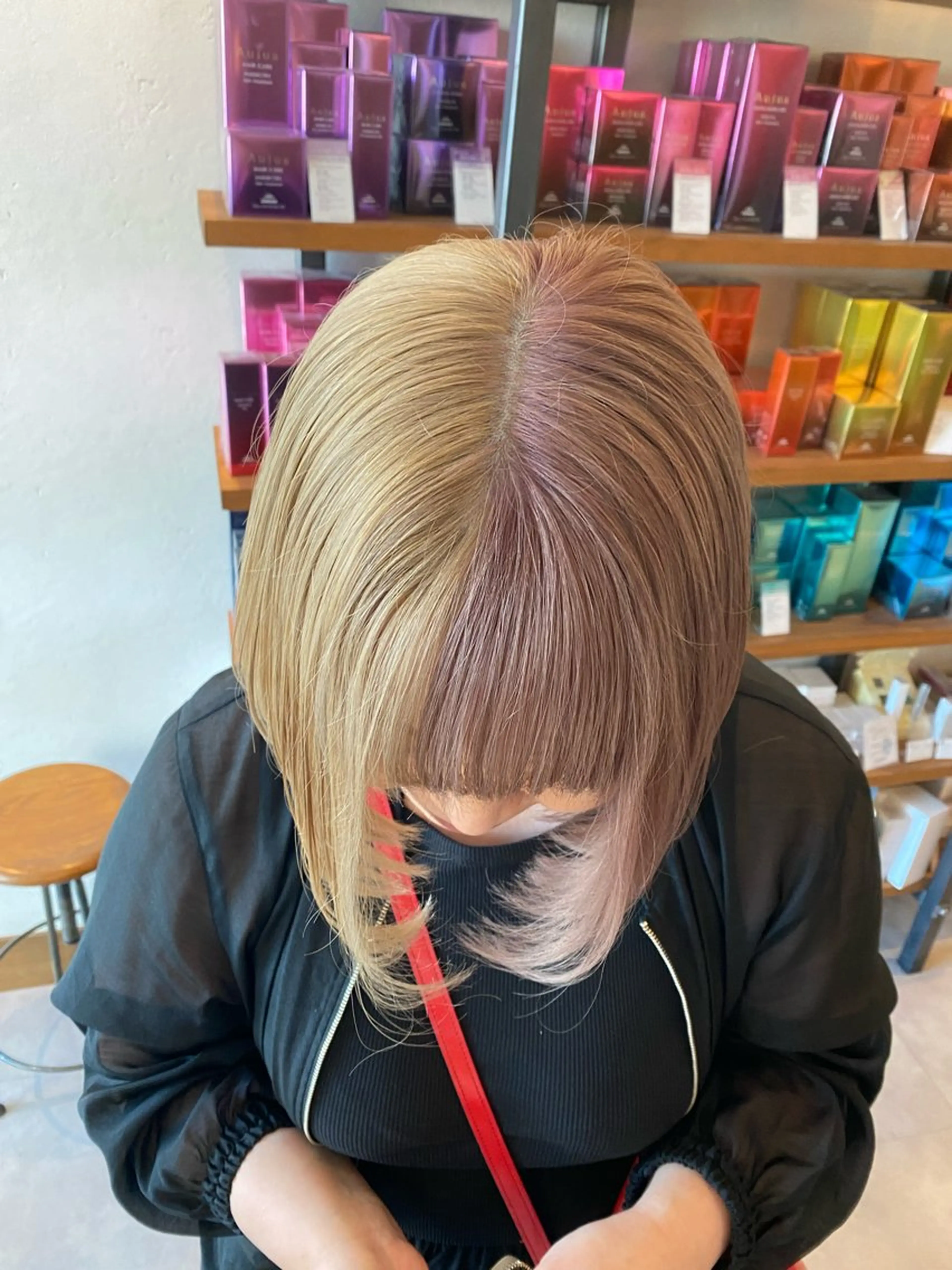 ミディアム カット ヘアカラー 希優🌺ソムリエ /ブリーチ/カットのヘアスタイル