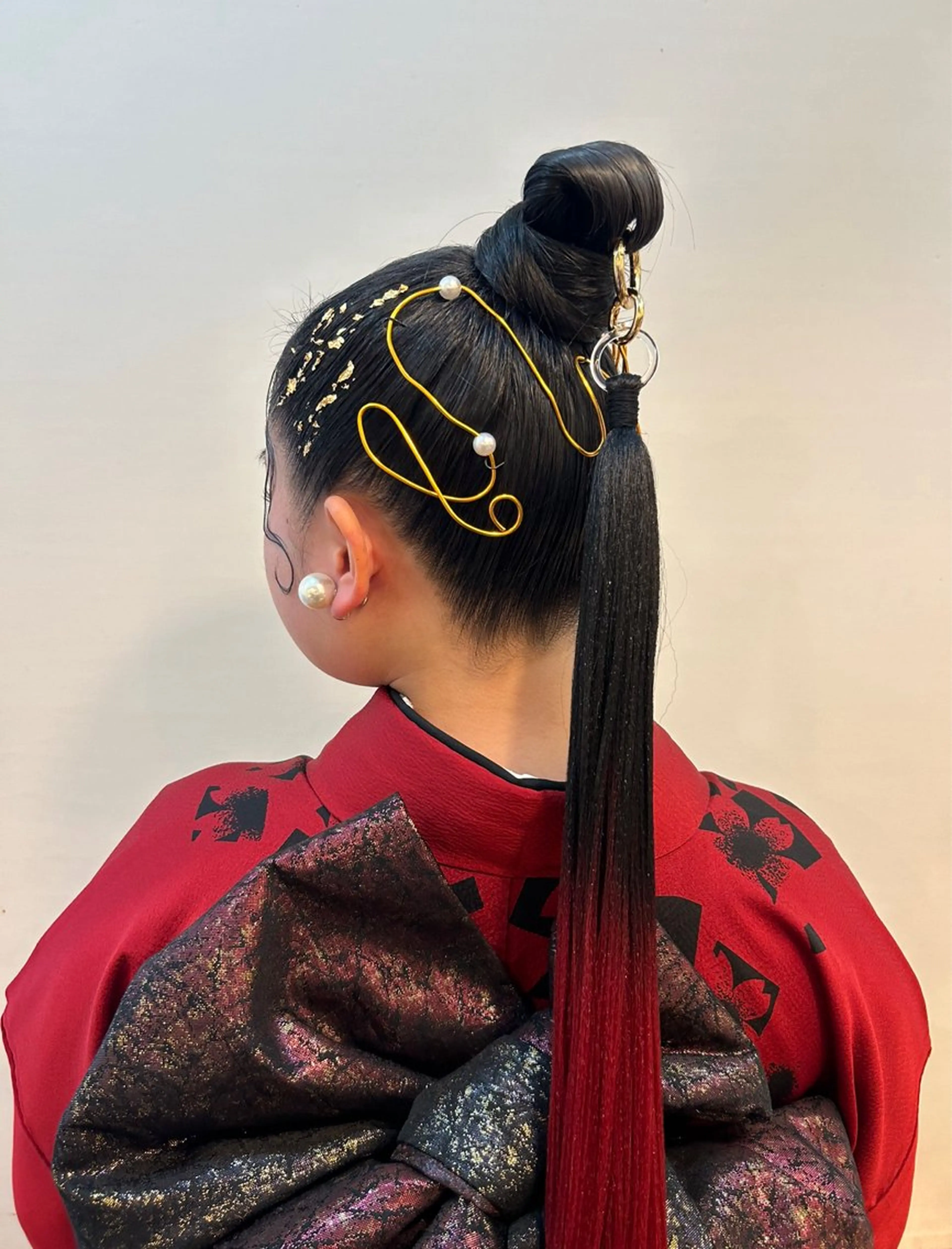 ミディアム ミディアムパーマ ボブ エクステ 外国人風カラー レイヤーカット 着付け MiRI💜地毛級 エクステ✖似合わせ技のヘアスタイル