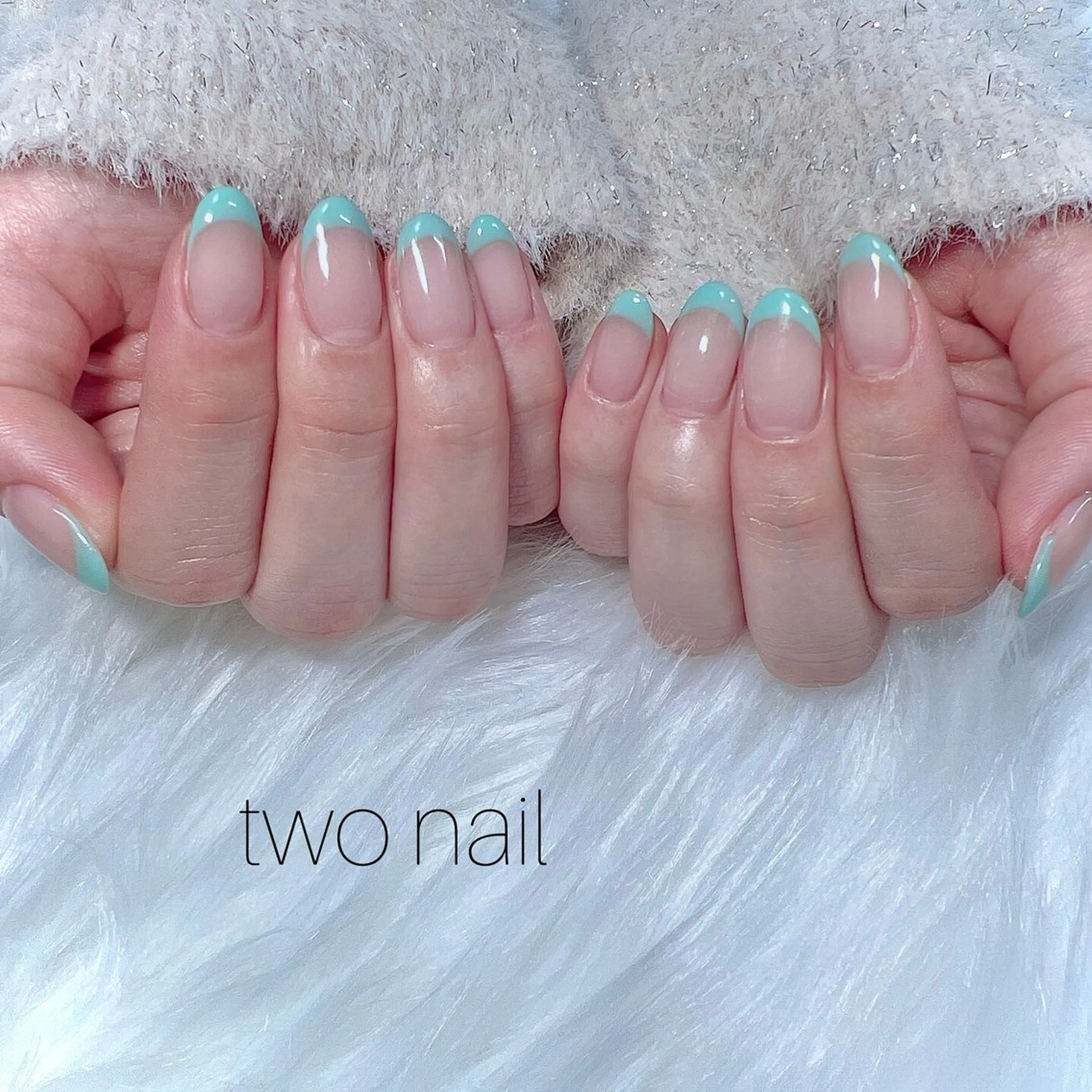 ネイル アートネイル ネイルチップ ホワイト ハンドネイル two nailのネイルデザイン