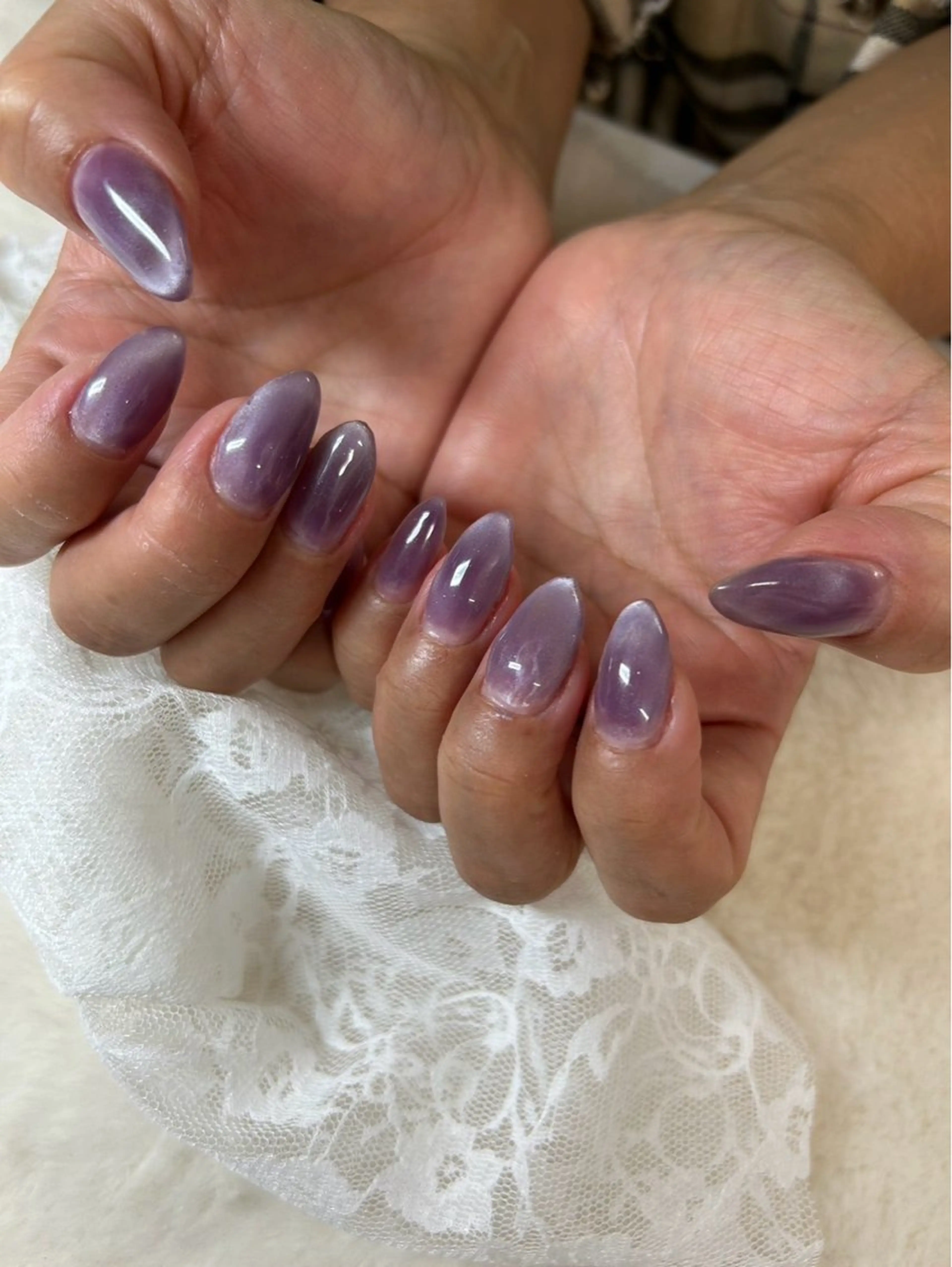 ネイル マグネットネイル ワンカラーネイル ハンドネイル ハンドケア 心斎橋Salon Epokkuのネイルデザイン