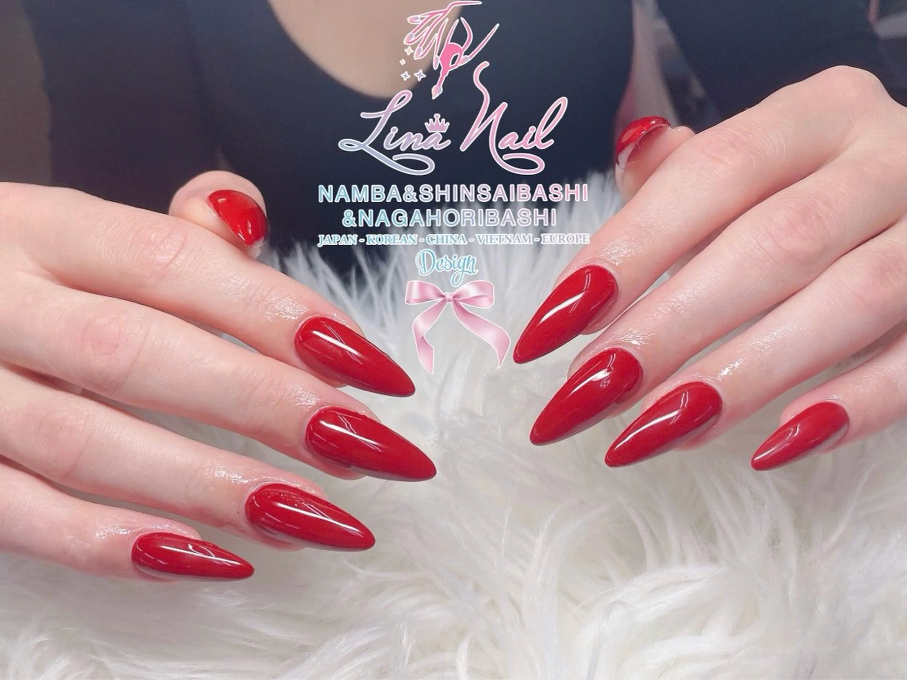 ネイル ワンカラーネイル 赤色 ハンドネイル 79LINA NAIL 心斎橋店所属・リナネイル アメ村心斎橋店のネイルデザイン