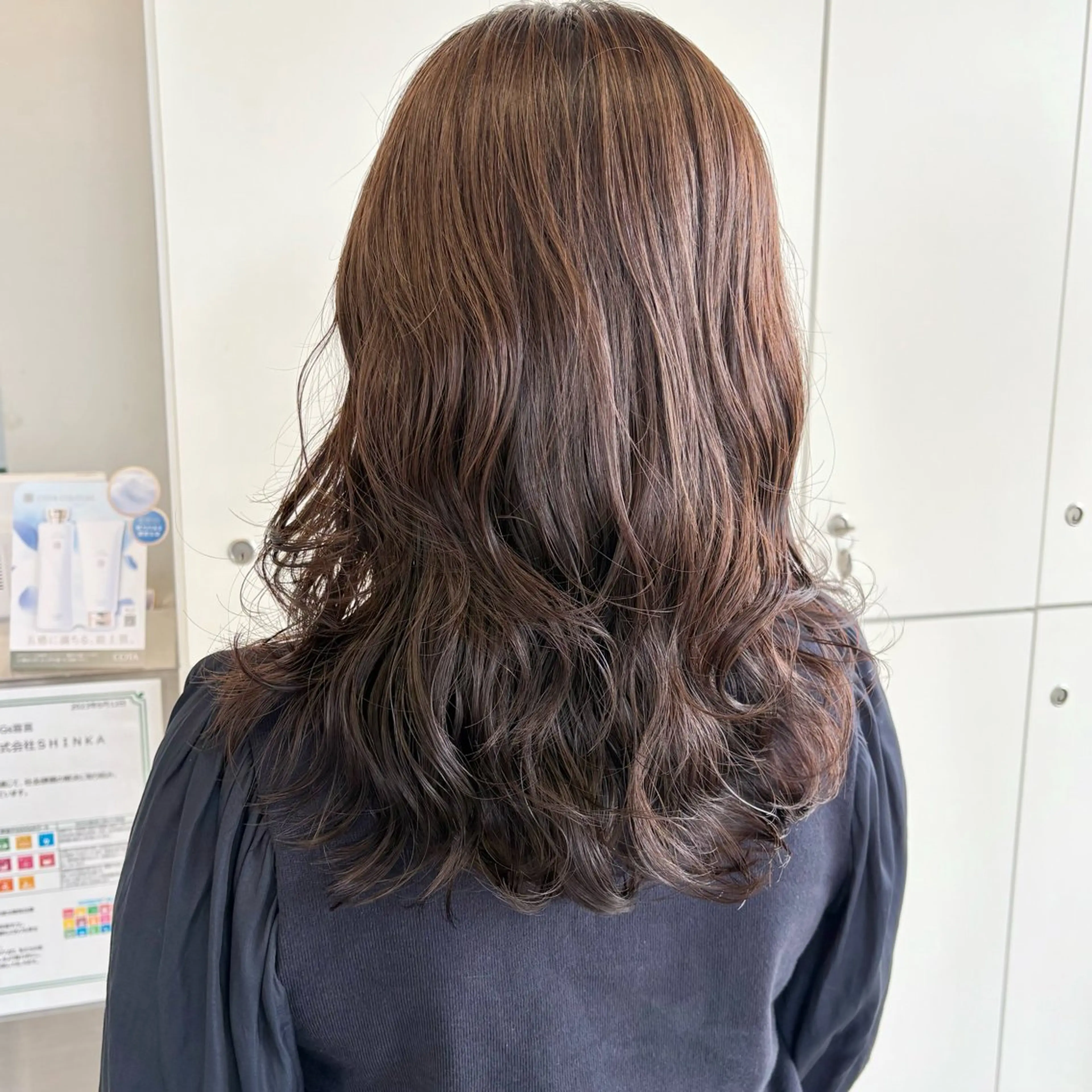 ロング カラー パーマ カット ヘアカラー パーマ トリートメント YUKO/ 似合わせ韓国風パーマのヘアスタイル