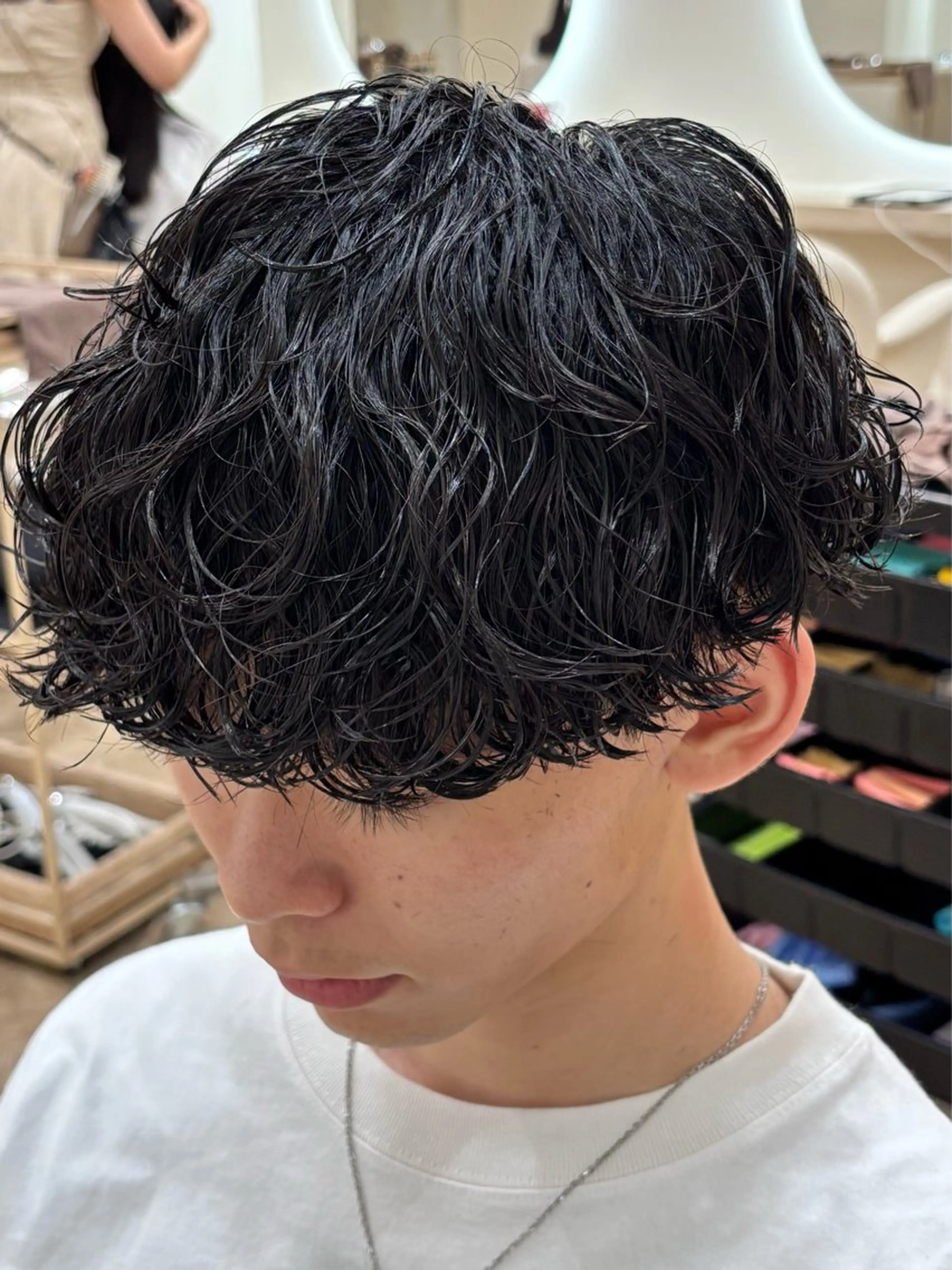 ショート パーマ メンズ メンズパーマ 波巻きパーマ スパイラルパーマ カット パーマ トリートメント パーマ職人DAIKI ツイスパ/波巻きのヘアスタイル