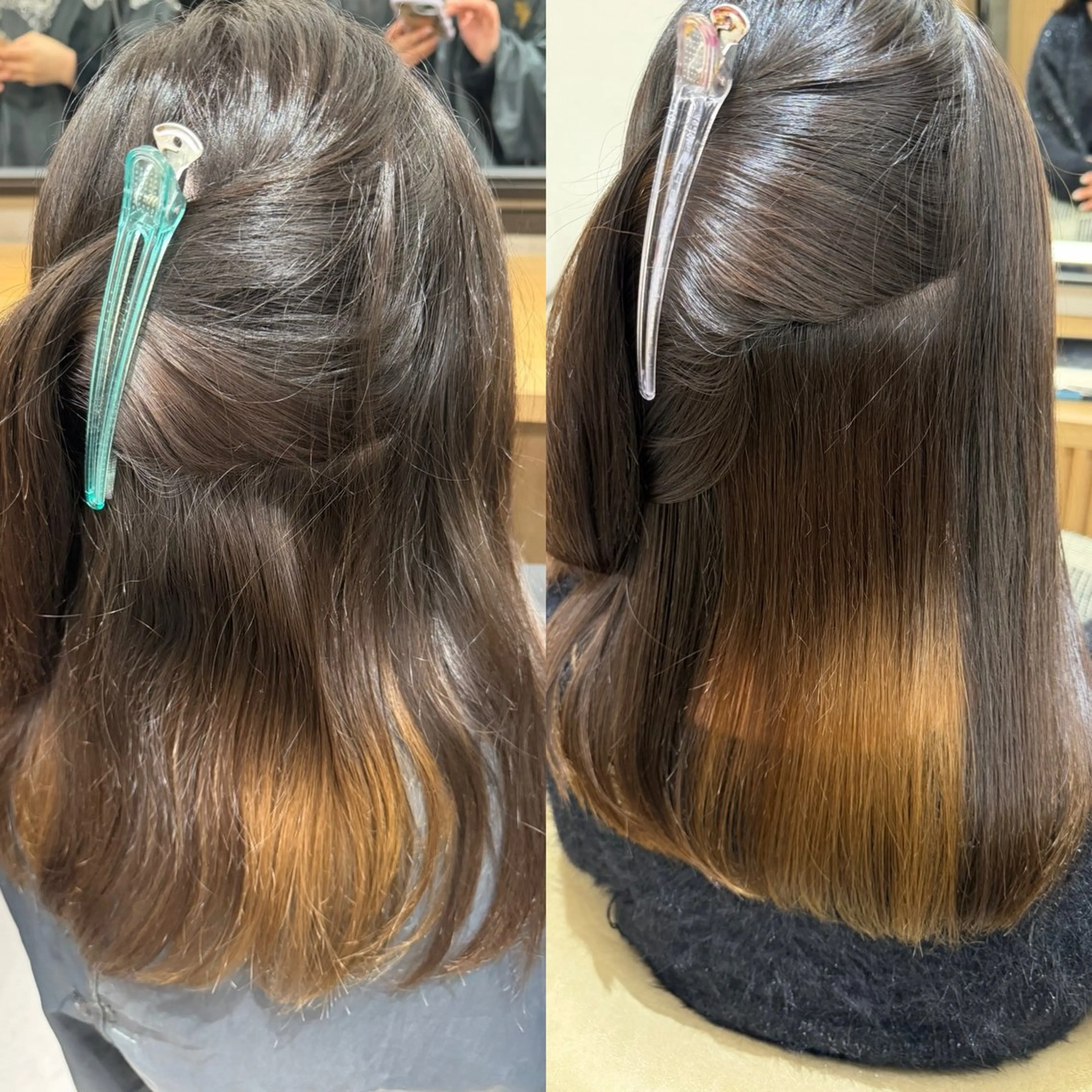 ロング カラー 切りっぱなしボブ ブリーチ ブリーチなしカラー ボブ 顔周りカット カット ヘアカラー 縮毛矯正 トリートメント ヘアセット ボブ/縮毛矯正/美髪 髪質改善/大和田拓夢のヘアスタイル