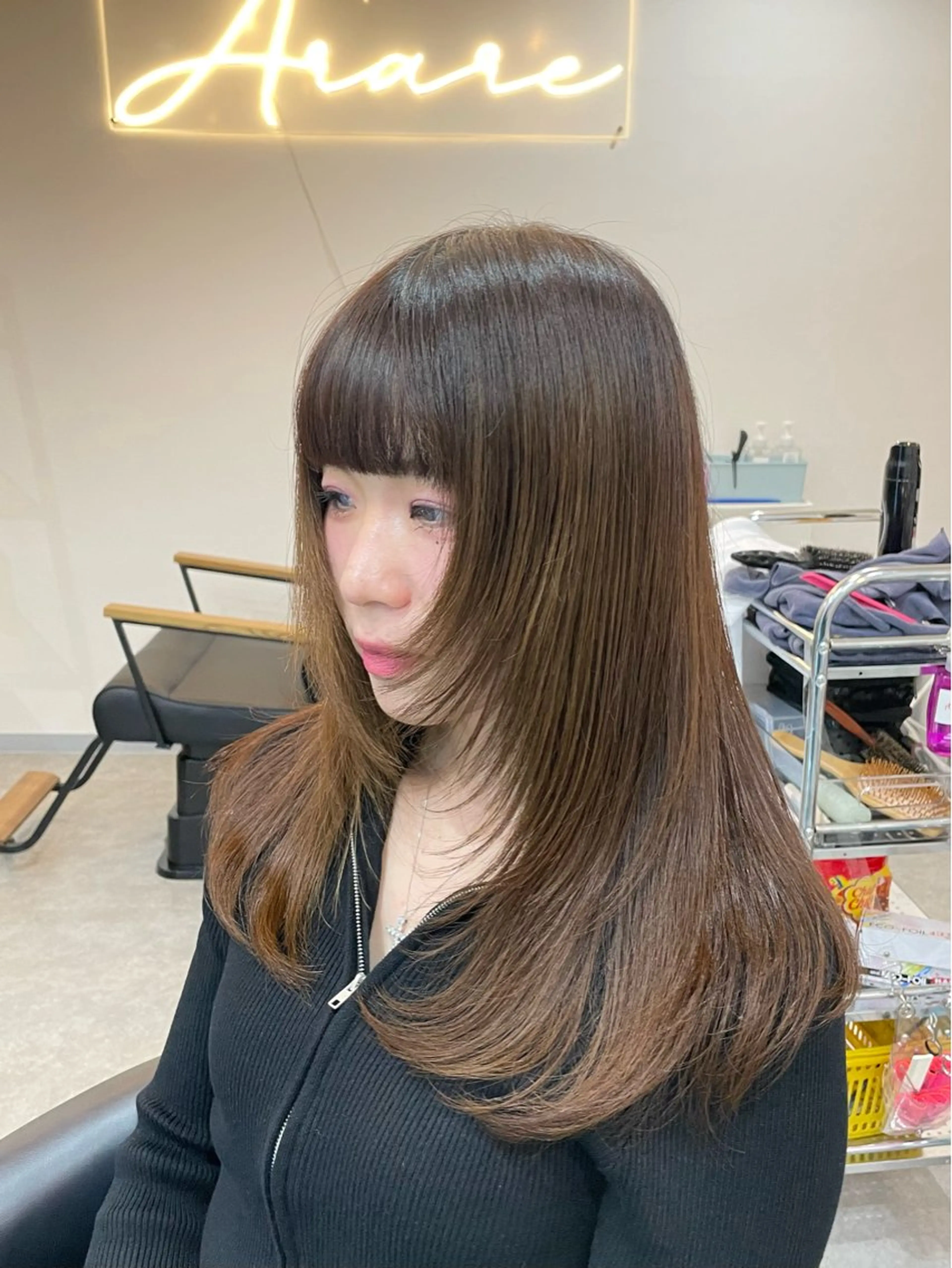 ロング レイヤーカット ARARE HAIR みゆきのヘアスタイル