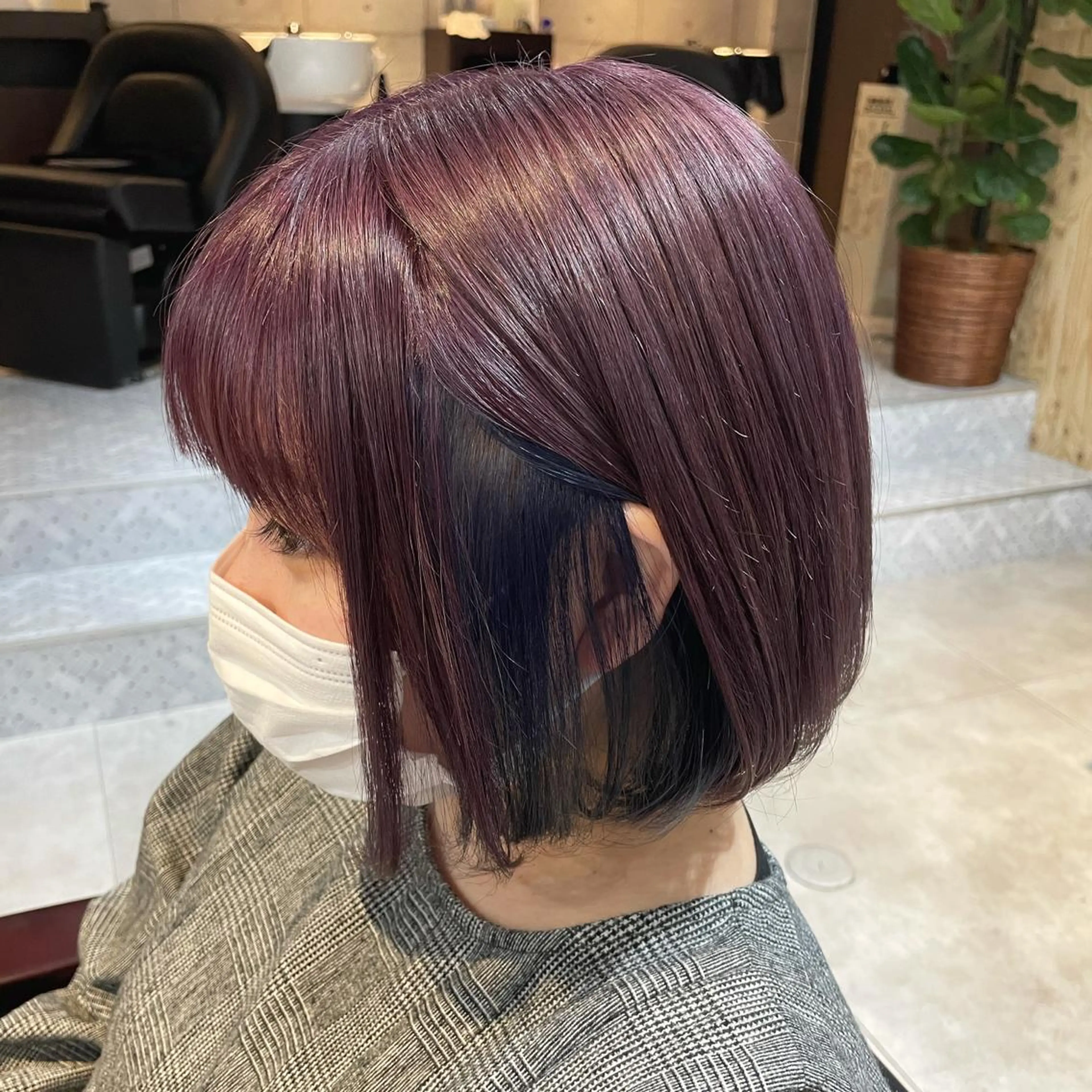 カラー ラベンダーカラー ネイビーカラー オオカワユウキ 🎀newi池袋のヘアスタイル