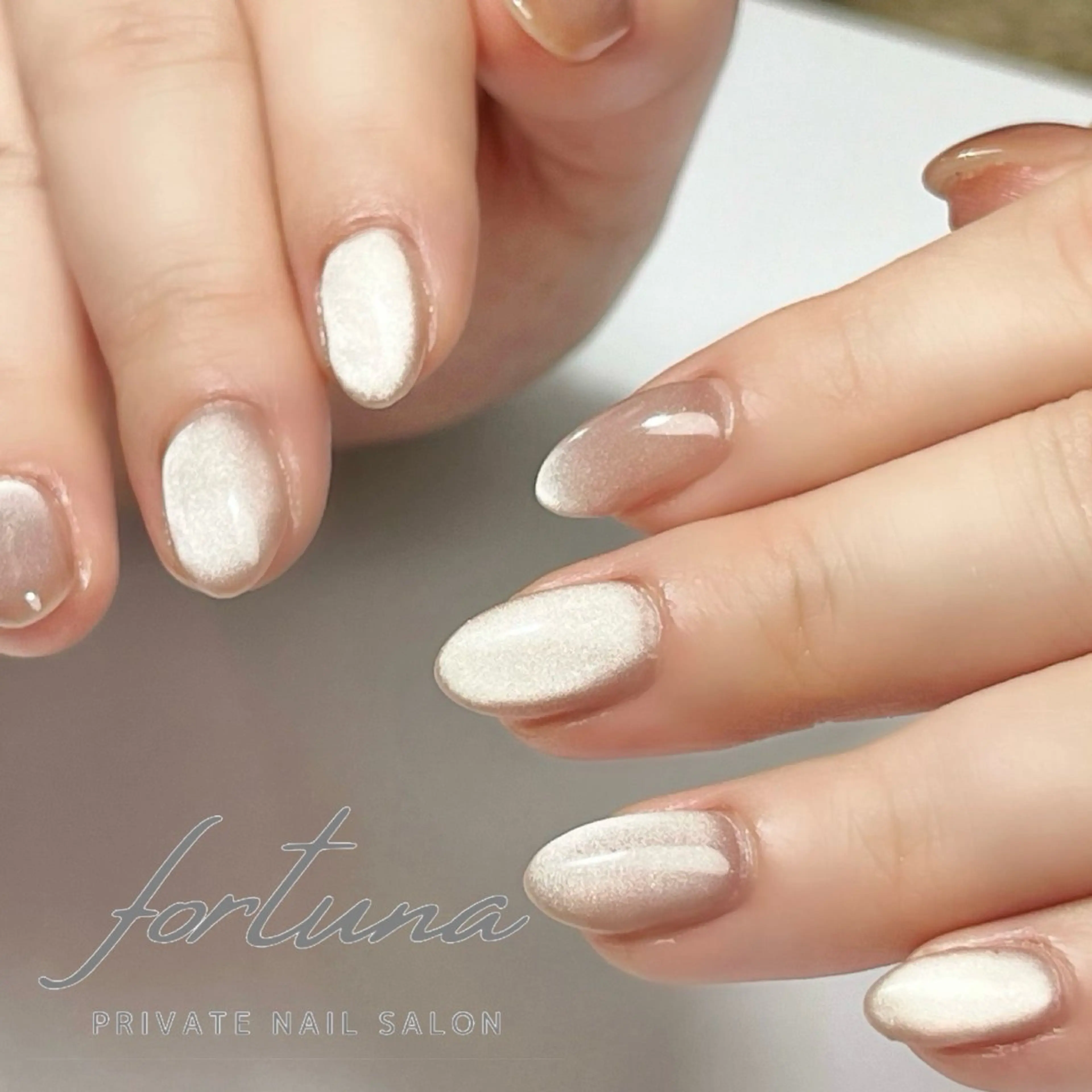 ネイル ジェルネイル マグネットネイル オフィスネイル パラジェル シンプルネイル ハンドネイル fortuna 武藤裕美のネイルデザイン