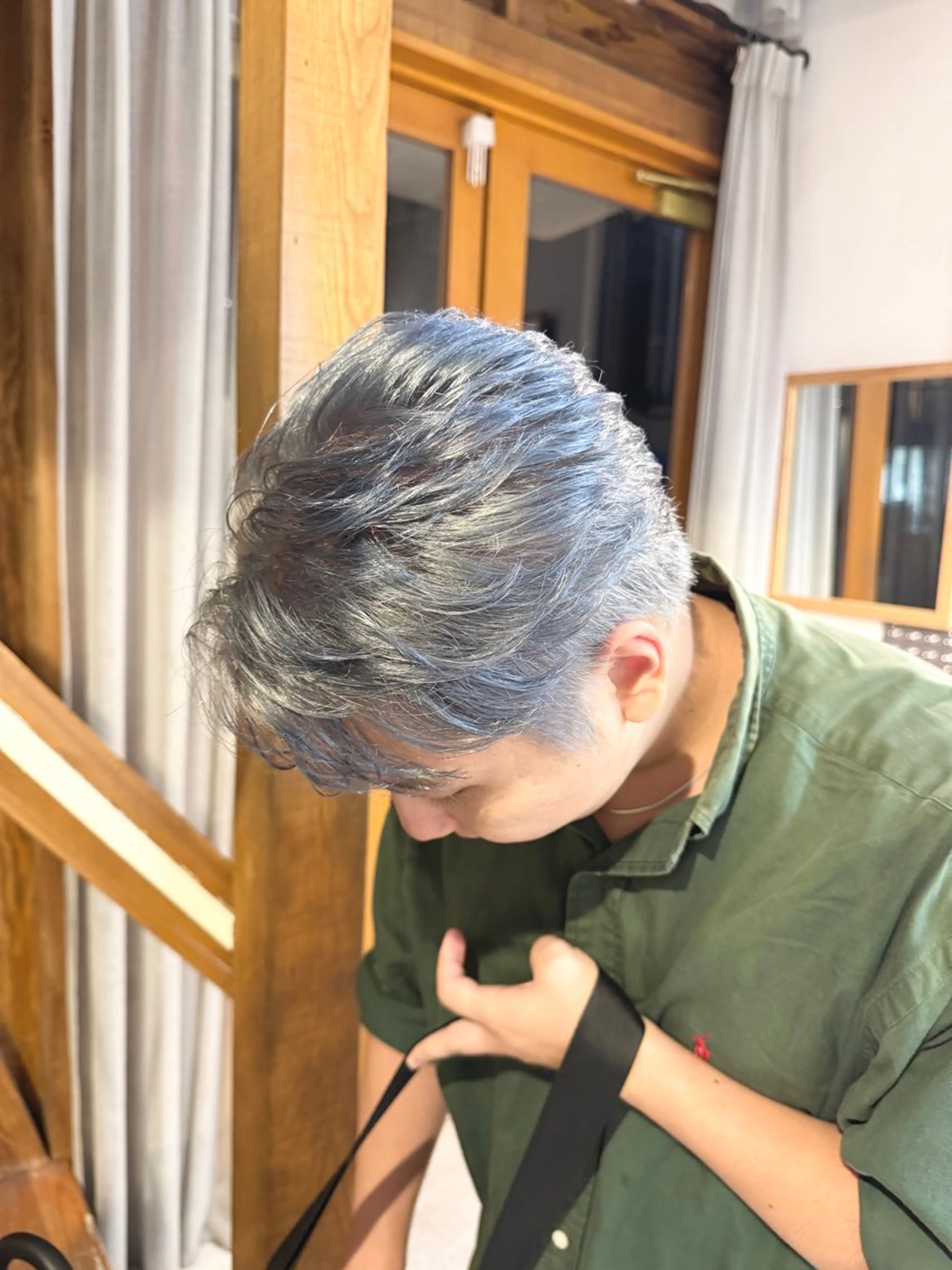 ショート カラー メンズ カット ヘアカラー トリートメント 透明感カラー/ハイト ーン/メイク/umiのヘアスタイル