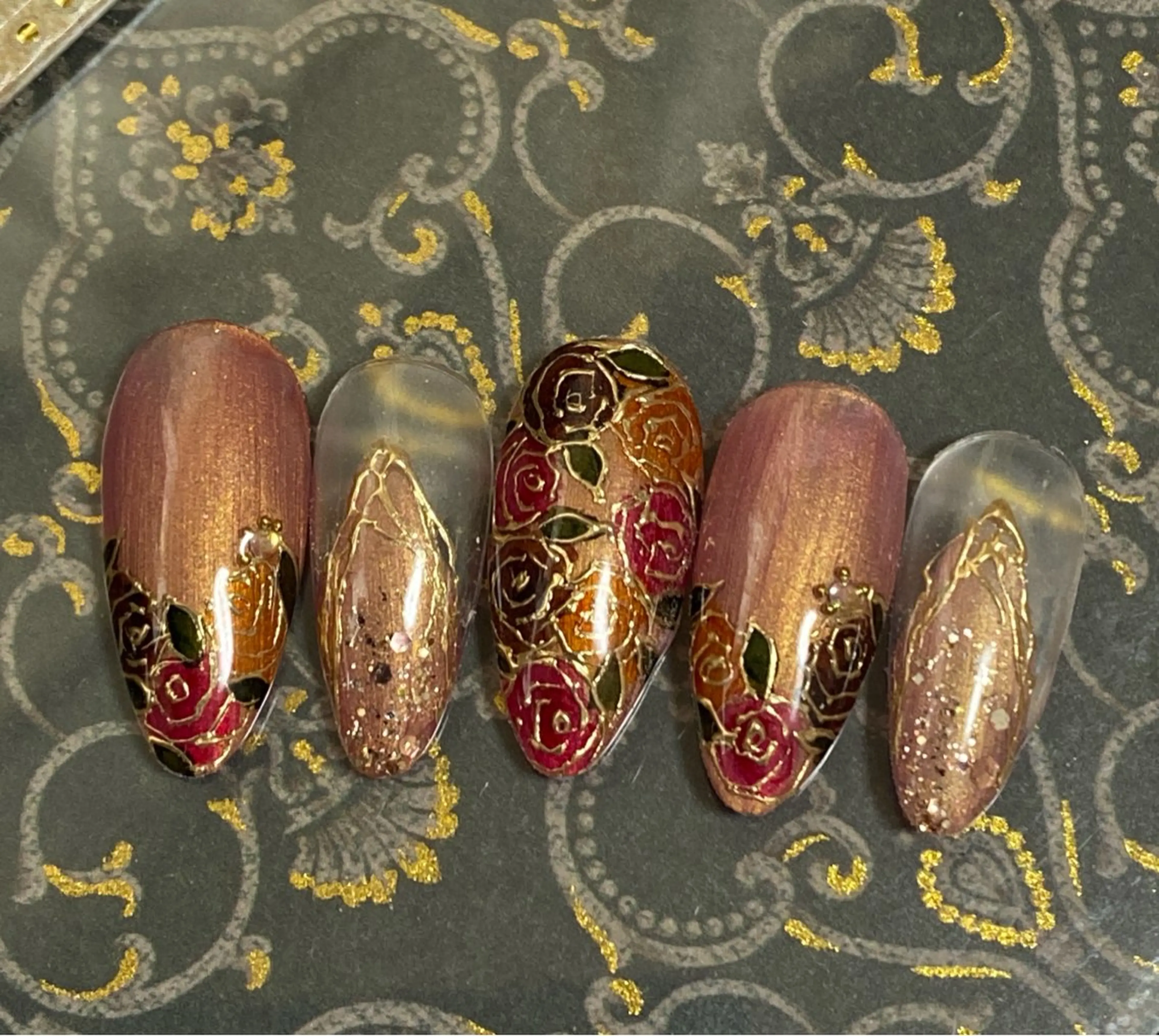 ネイル フラワーネイル 自宅ネイルサロン ♦️nuance♦️のネイルデザイン