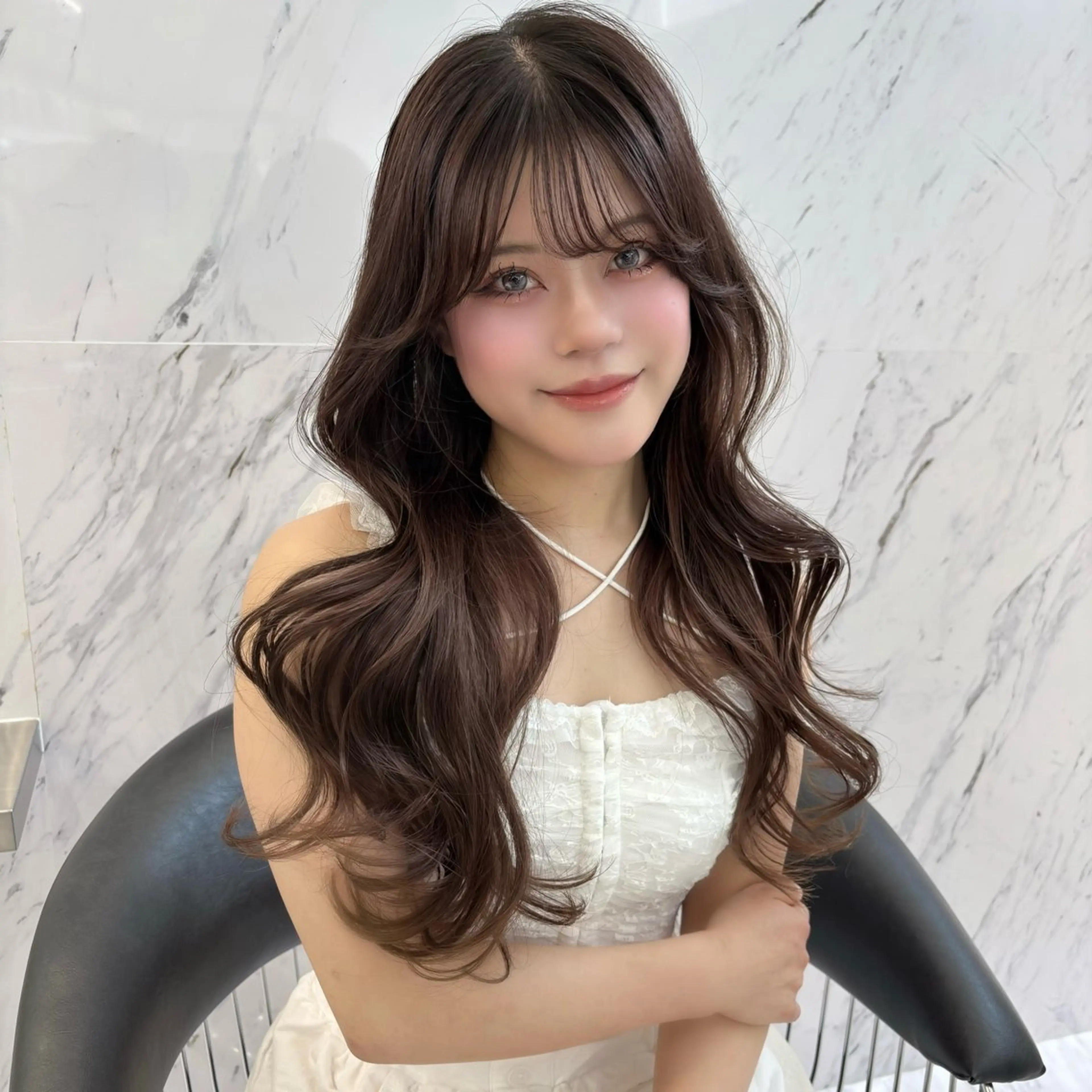 ロング カラー カット ヘアカラー ParveMix 🪽鳥取彩花のヘアスタイル