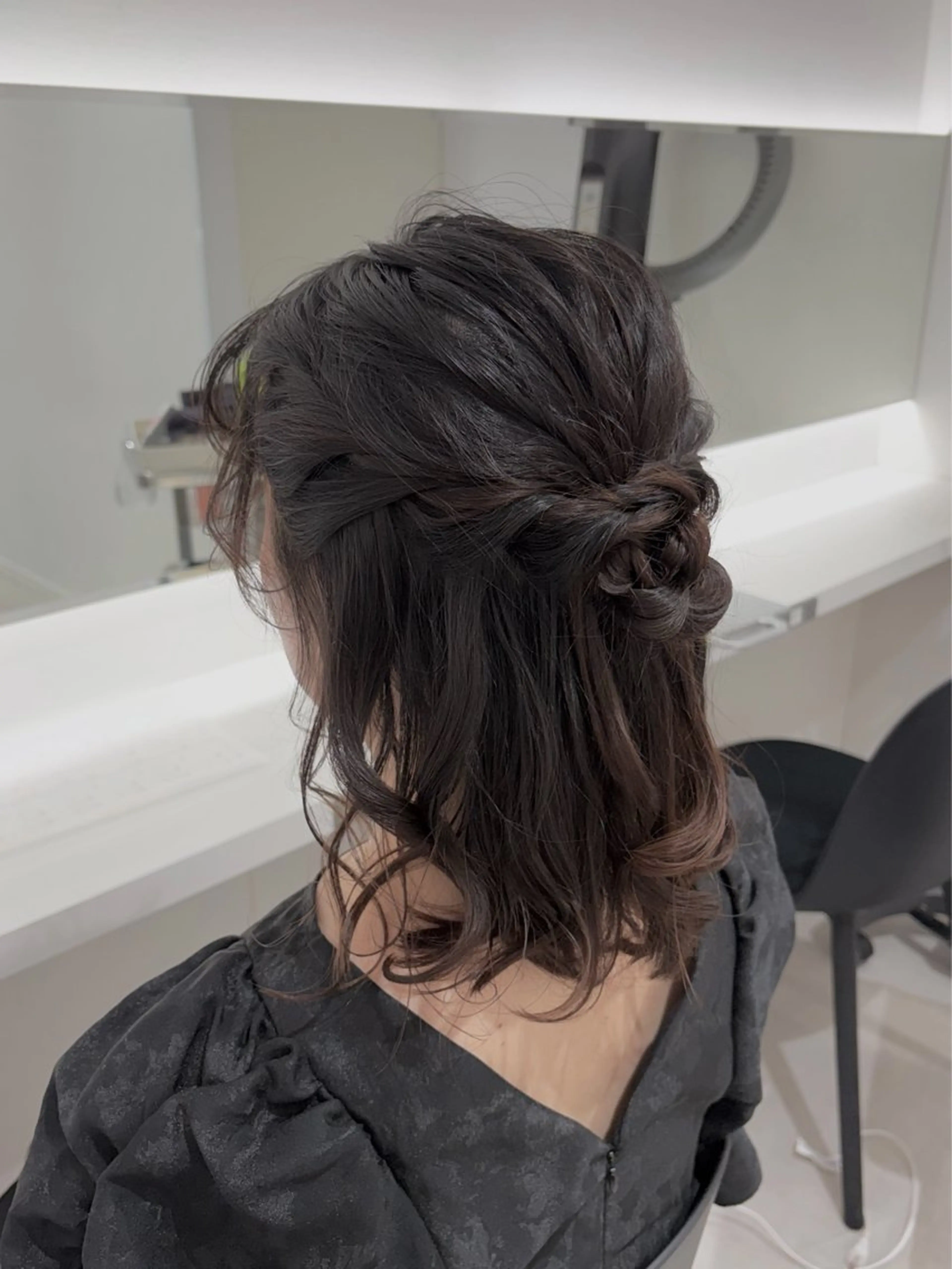 ミディアム ヘアアレンジ ヘアセット グレージュ/ベージュ /経堂/sana🌱のヘアスタイル