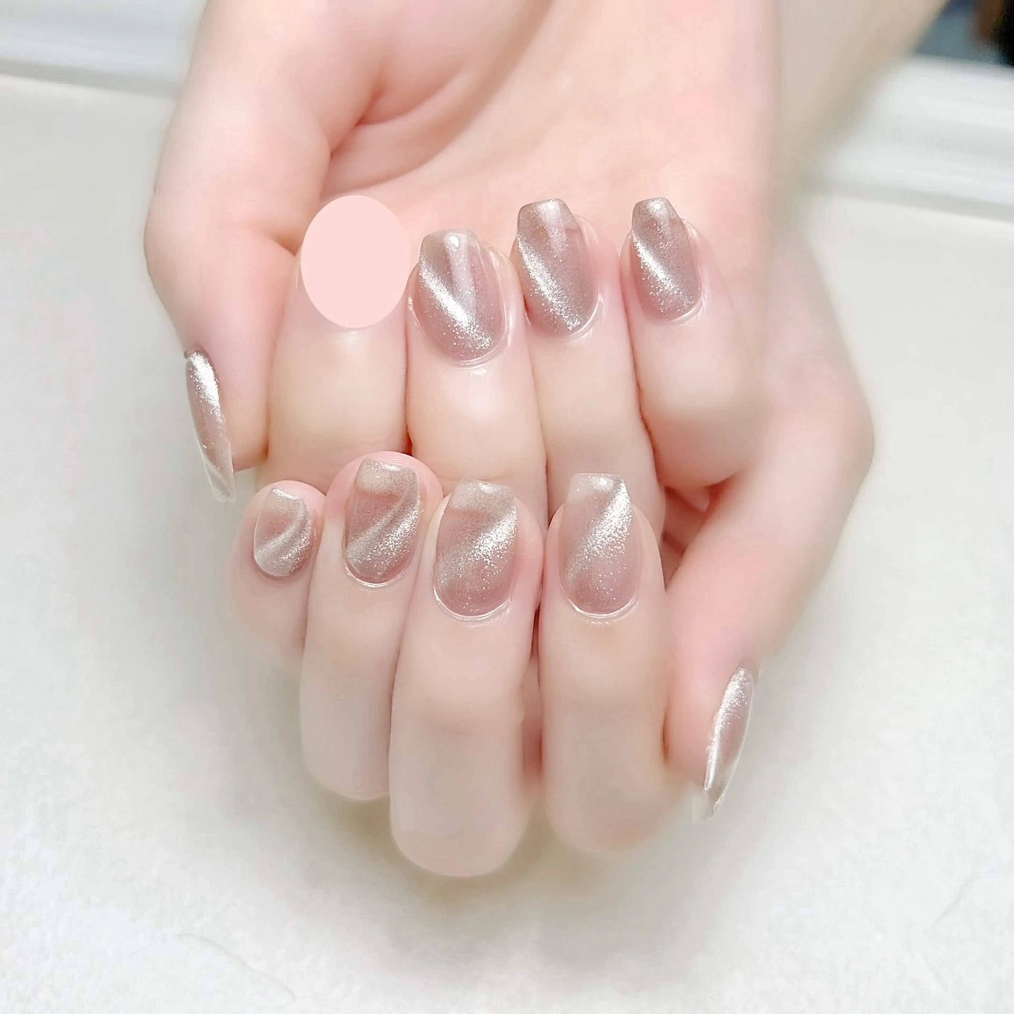 ネイル マグネットネイル オフィスネイル ワンカラーネイル ピンク シンプルネイル rouse nail RISATOのネイルデザイン