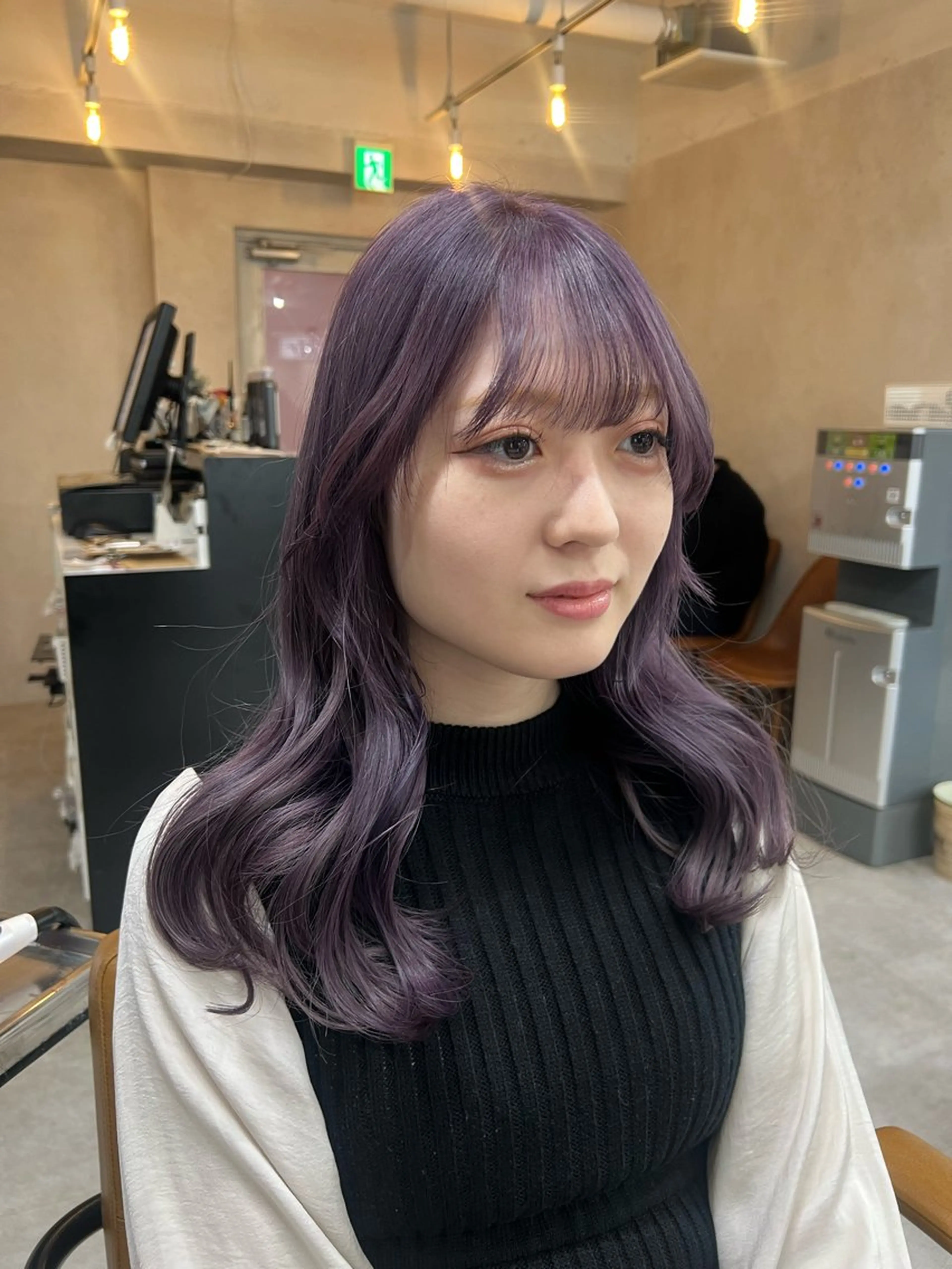 セミロング ヘアカラー ブリーチカラー 🤎〰️Yuunaのヘアスタイル