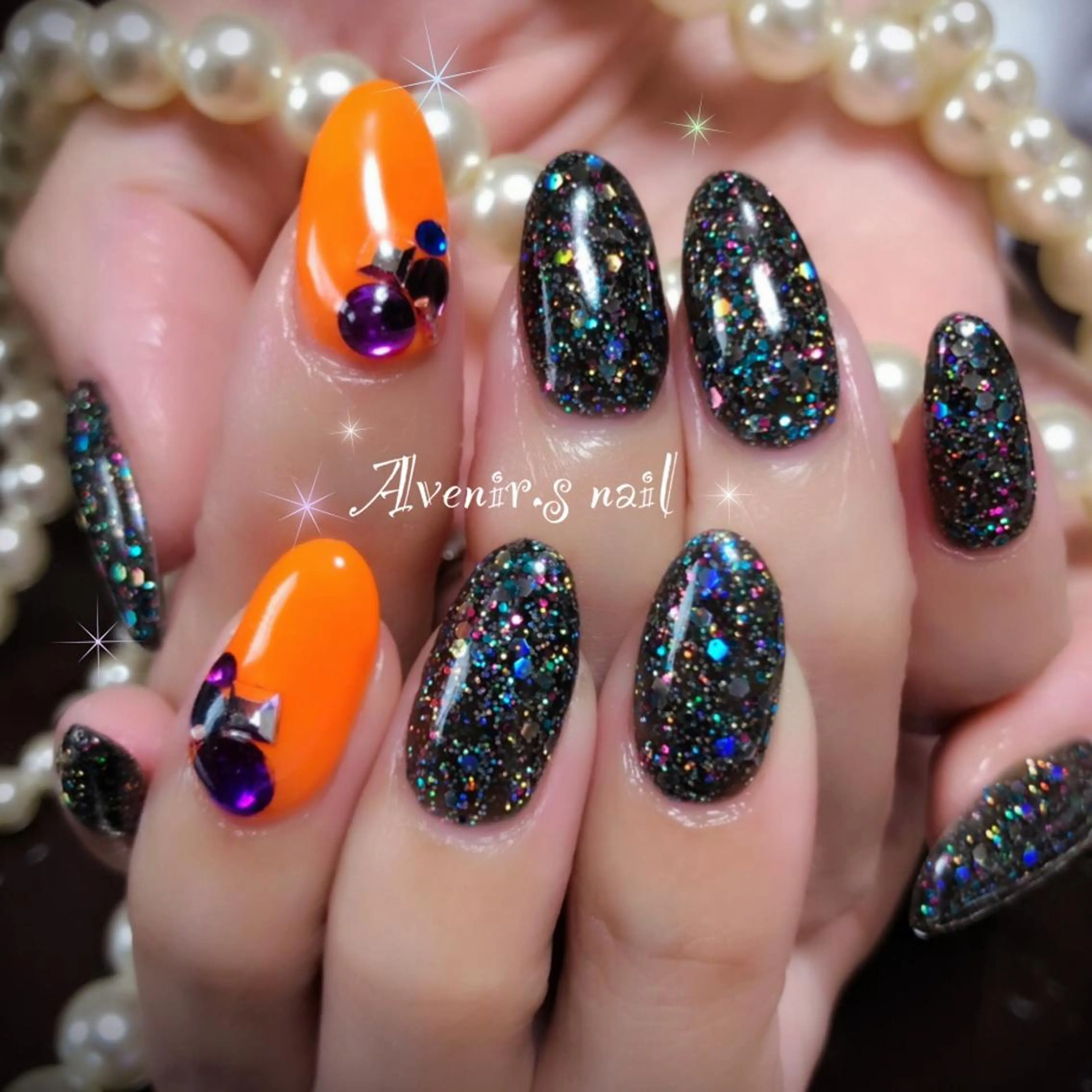 ネイル キラキラネイル Home Salon Avenir.のネイルデザイン