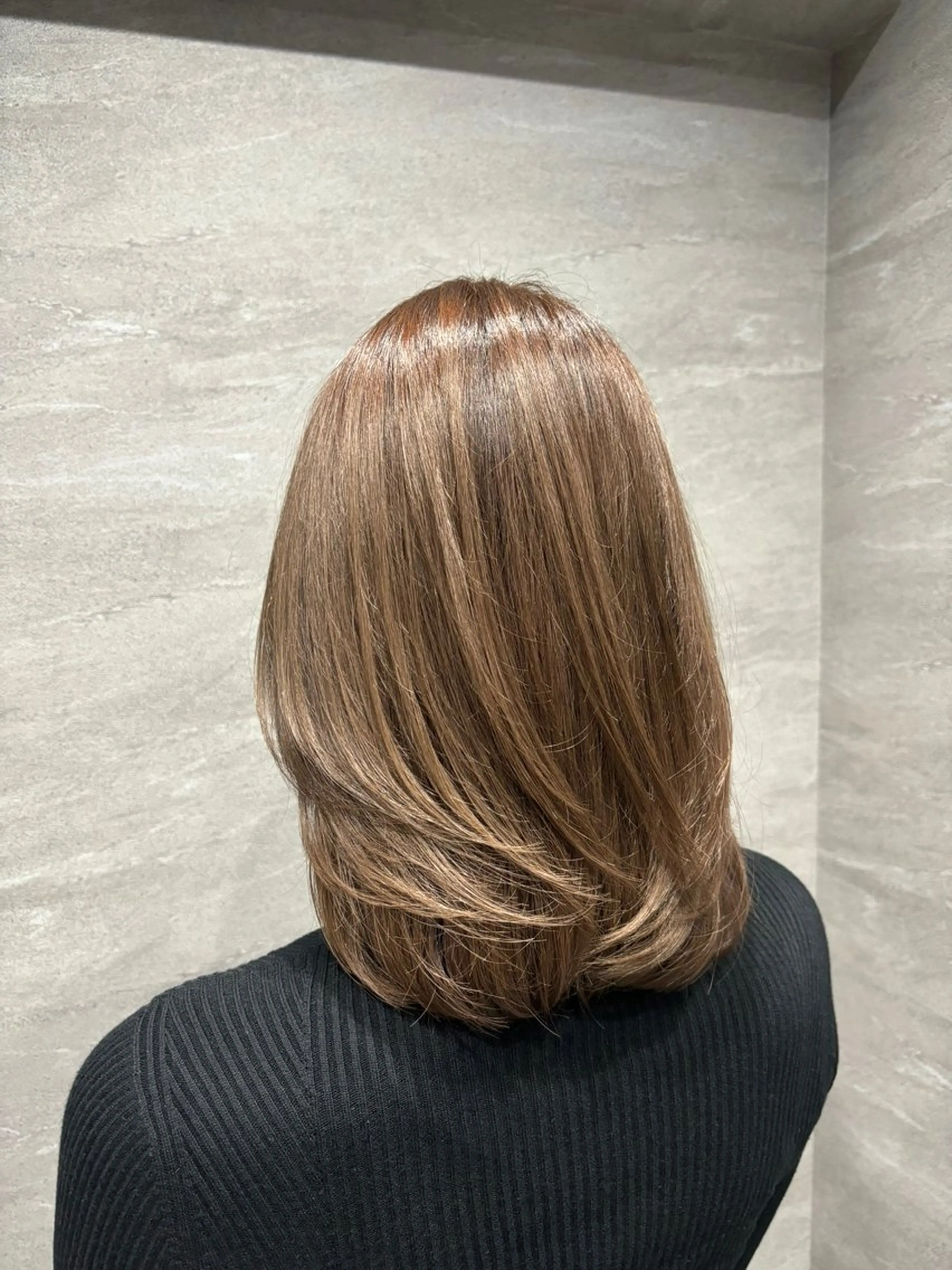 ミディアム カラー カット ヘアカラー トリートメント 永井大樹✨ 透明感カラー✨のヘアスタイル