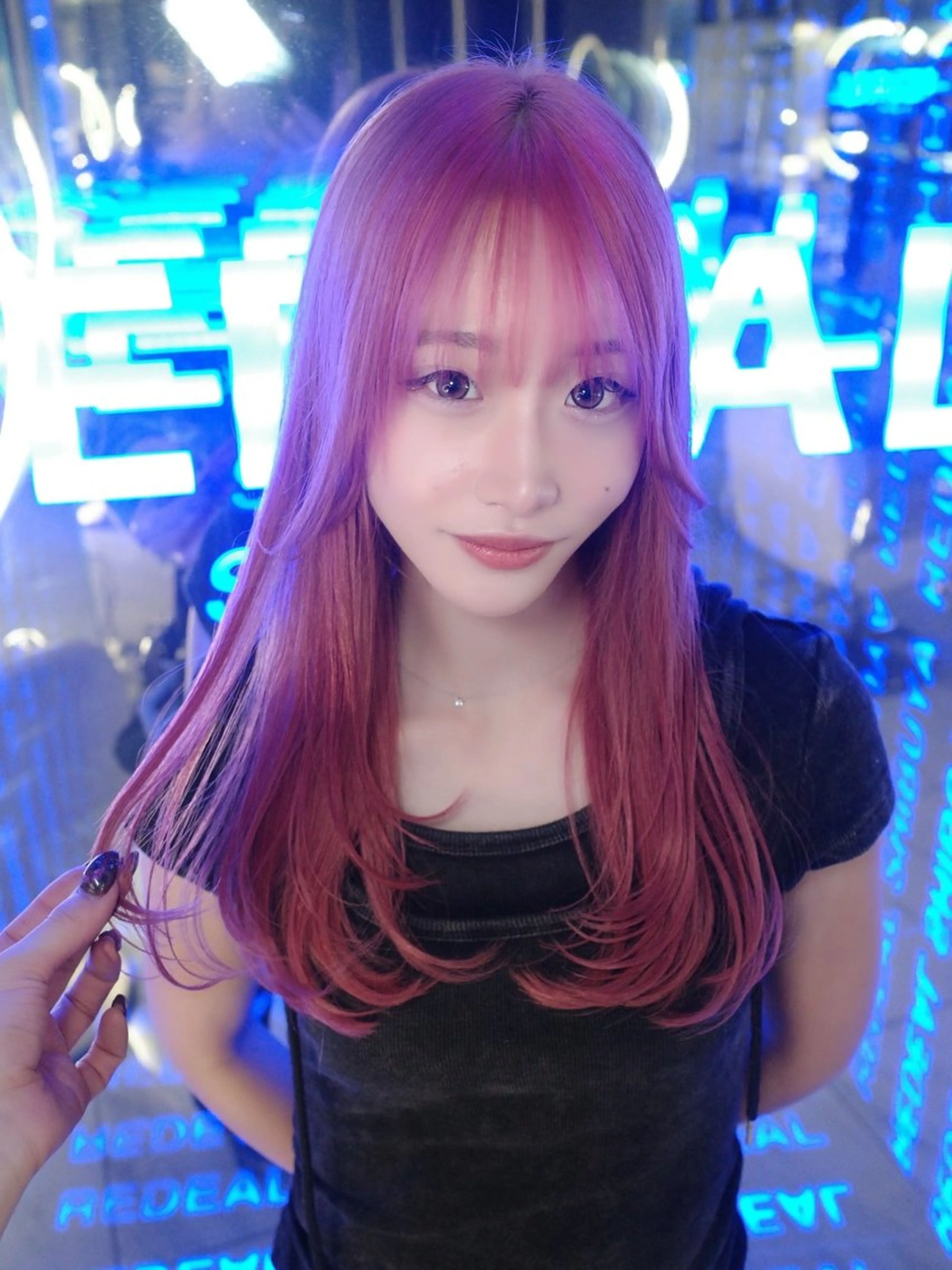 ロング カラー ブリーチ ケアブリーチ ヘアカラー Rino/ハイトーン /ミルクティーカラーのヘアスタイル