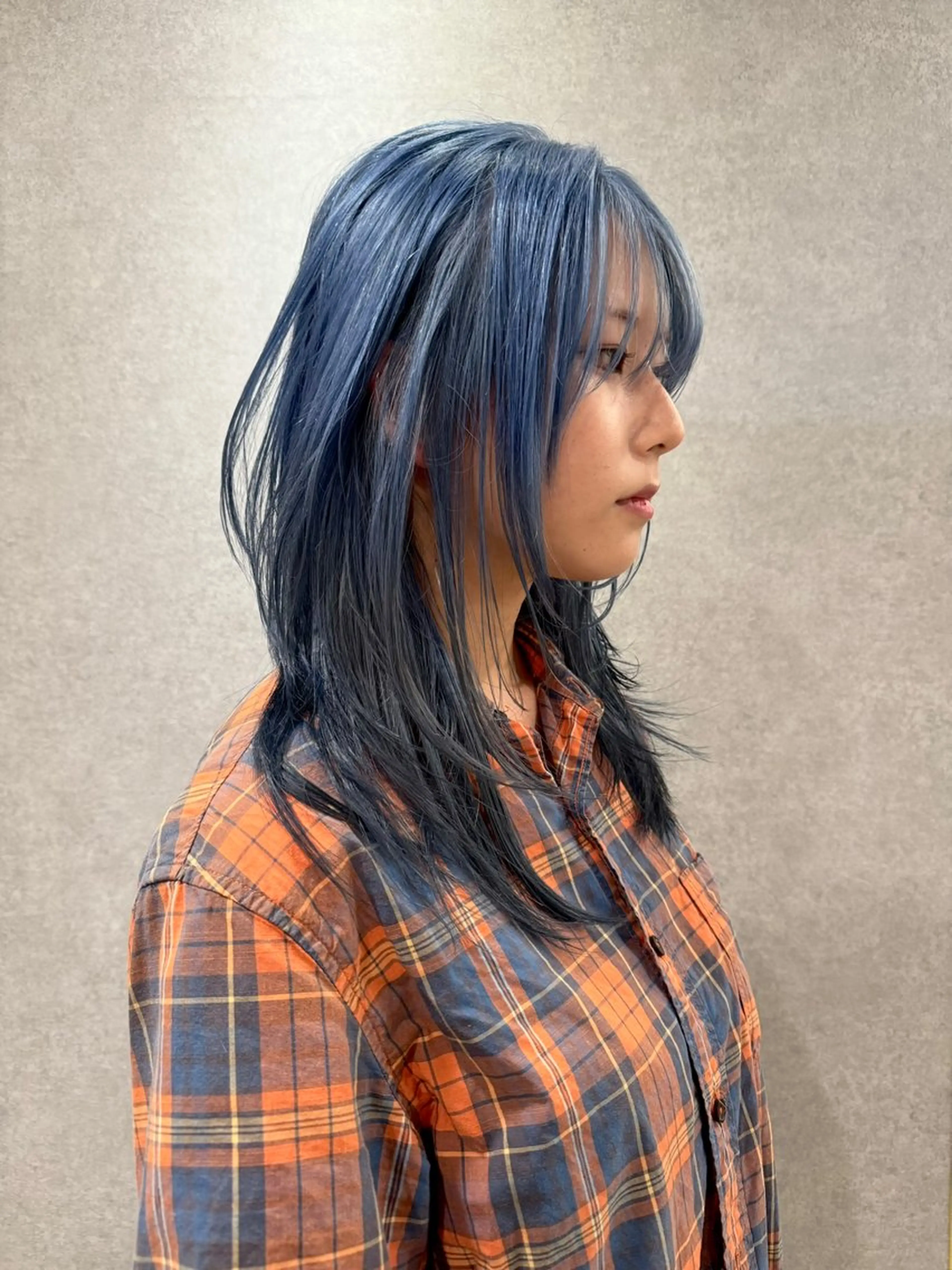 セミロング カラー ハイトーンカラー レイヤーカット カット ヘアカラー トリートメント ハイトーン/レイヤー /ウルフ⭐️永田⭐️のヘアスタイル