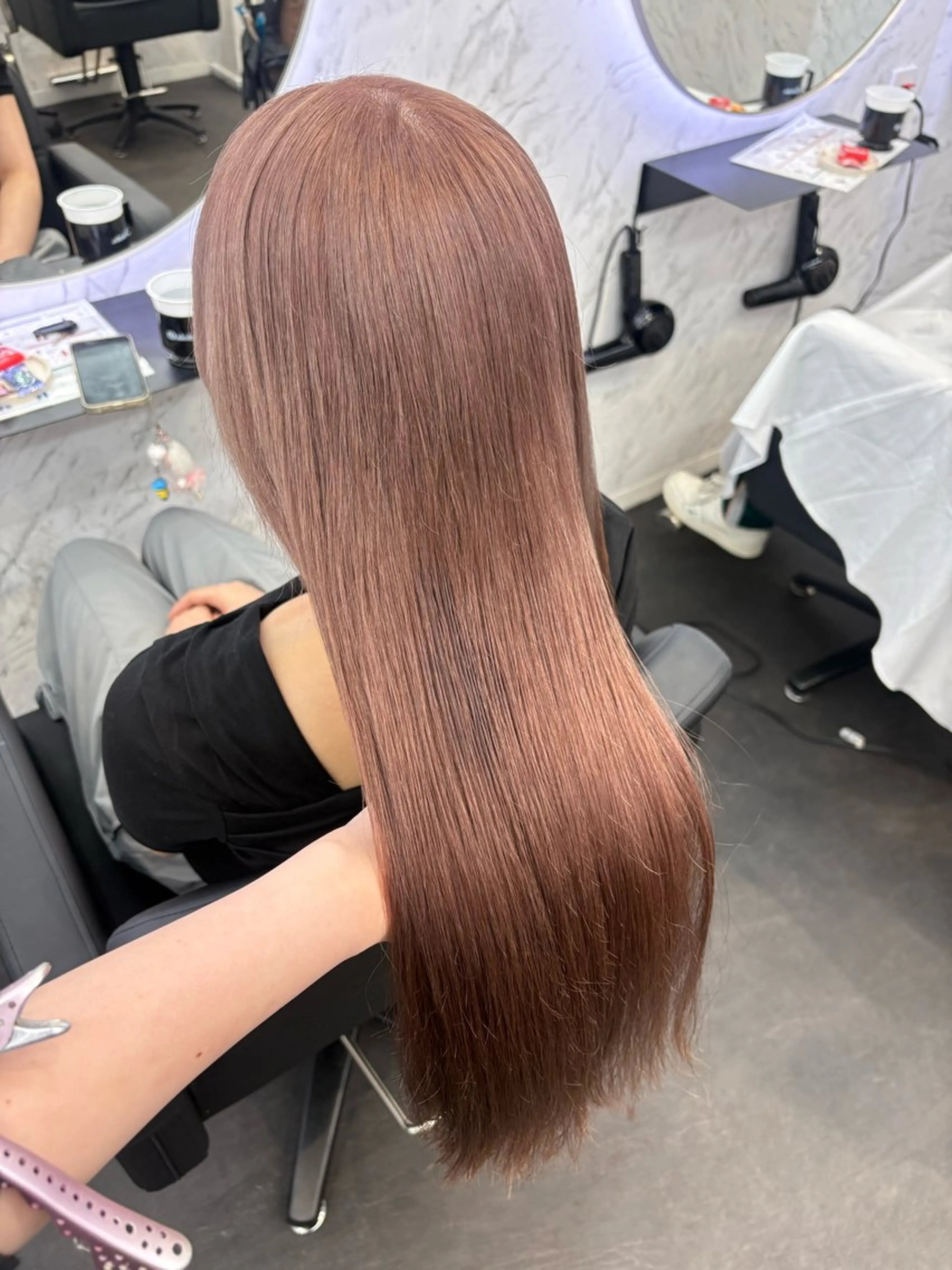 ロング カラー ブラウンカラー カット ヘアカラー hair salon dot. mooda 韓国風サロン 町田店所属・韓国風ヘア🎀🩶 /♡𝓝𝓸𝓪♡のヘアスタイル
