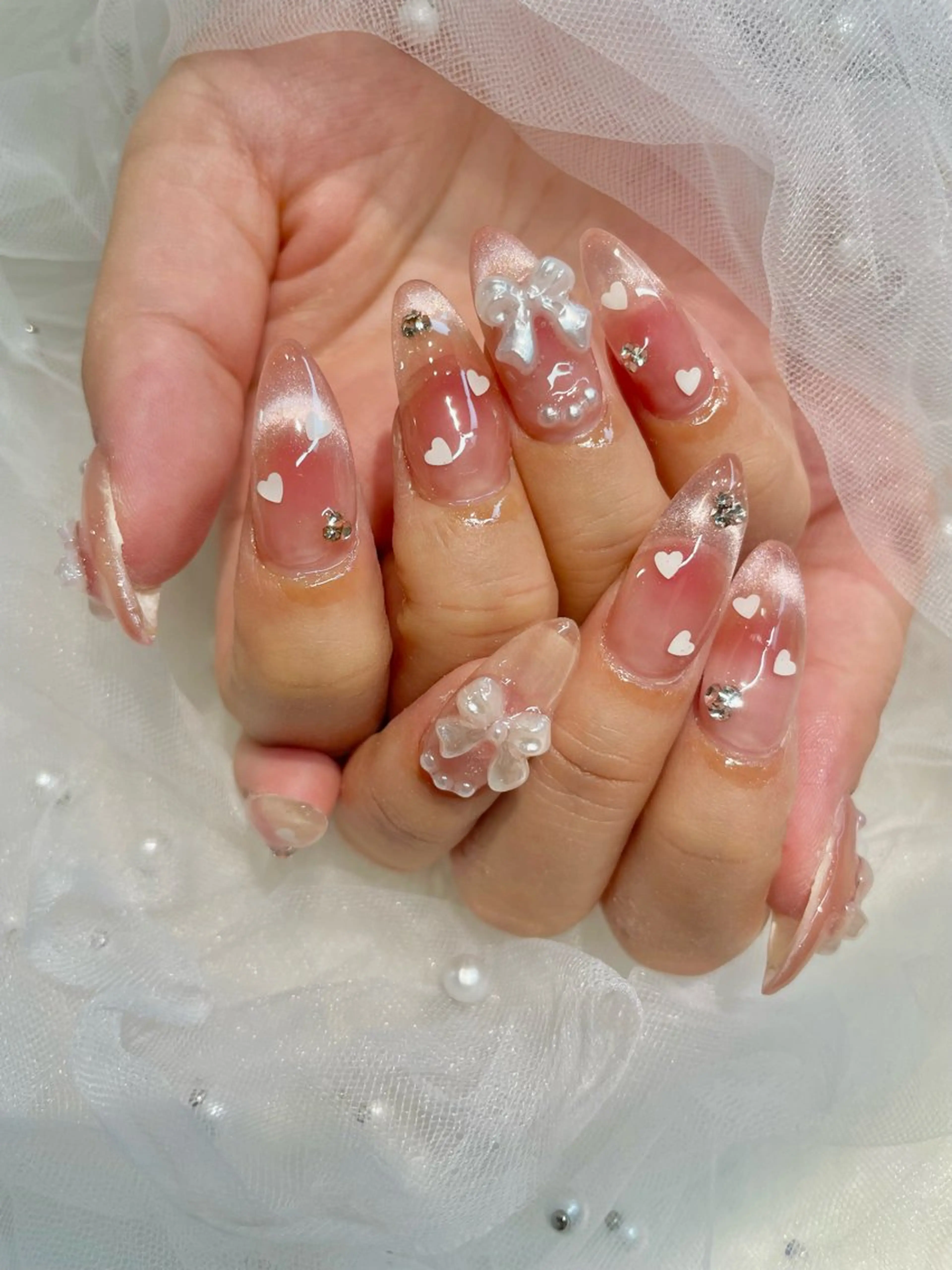 ネイル ピンク ハンドネイル I-nail Moeのネイルデザイン