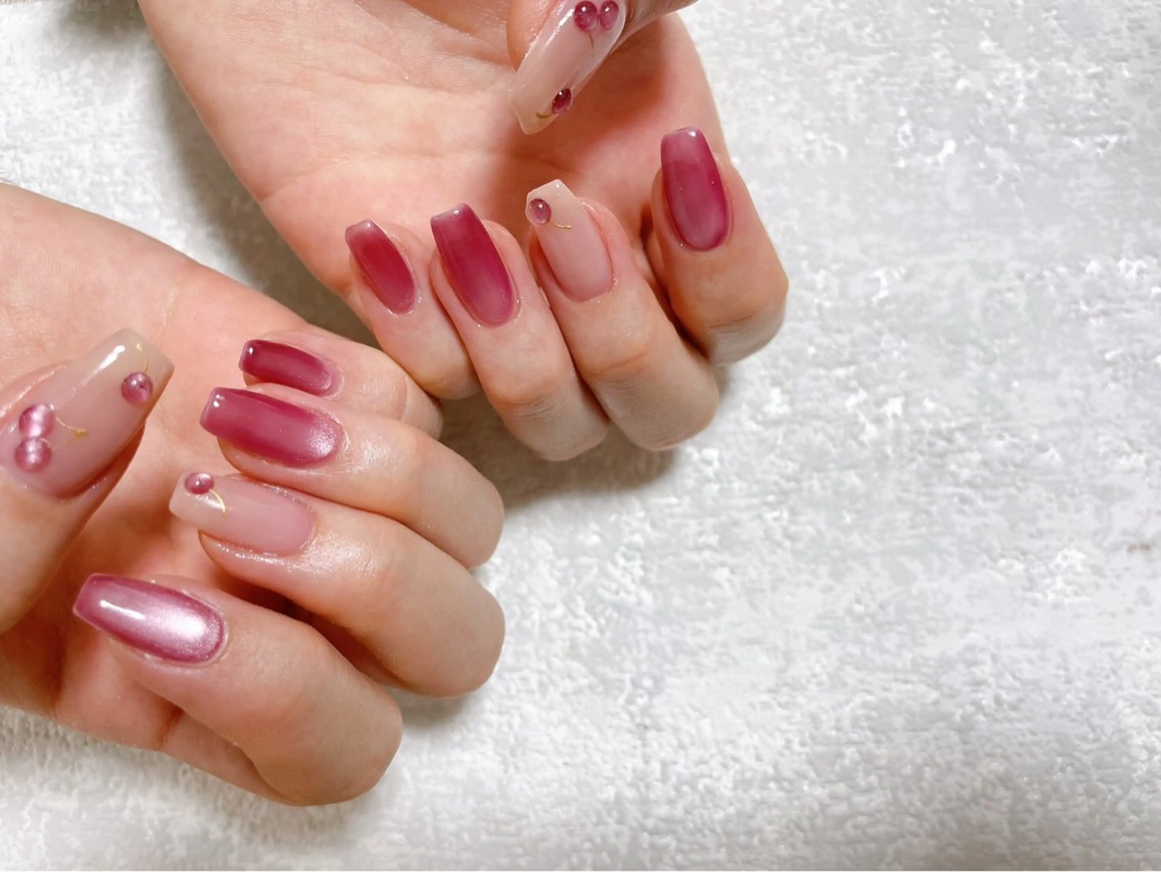 ネイル オーロラネイル フットネイル フレンチネイル ジェルネイル 韓国ネイル ハンドネイル Mogu nail 二子玉川のネイルデザイン