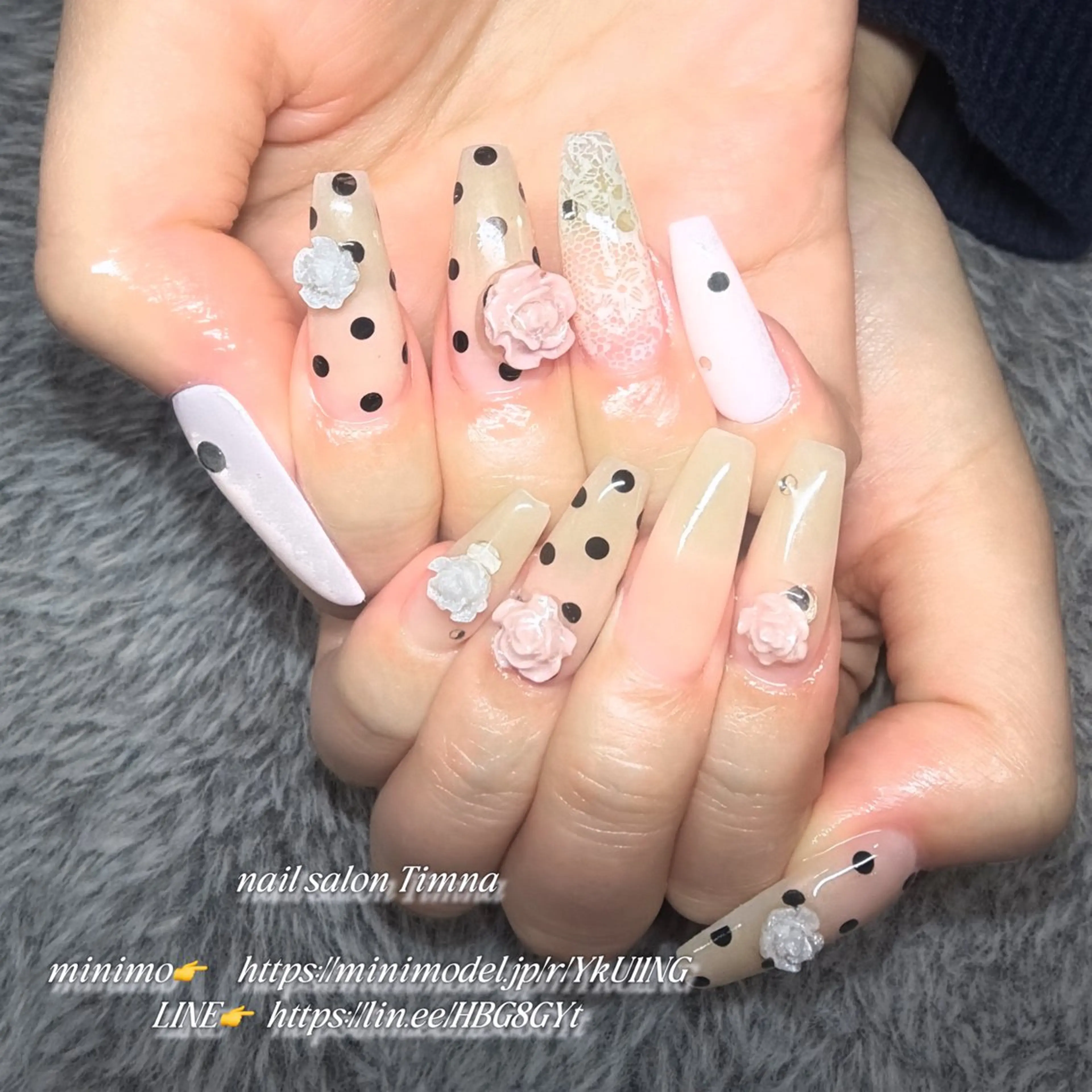 ロング ハンドネイル NAILSALON 🍔Timna🍟のネイルデザイン