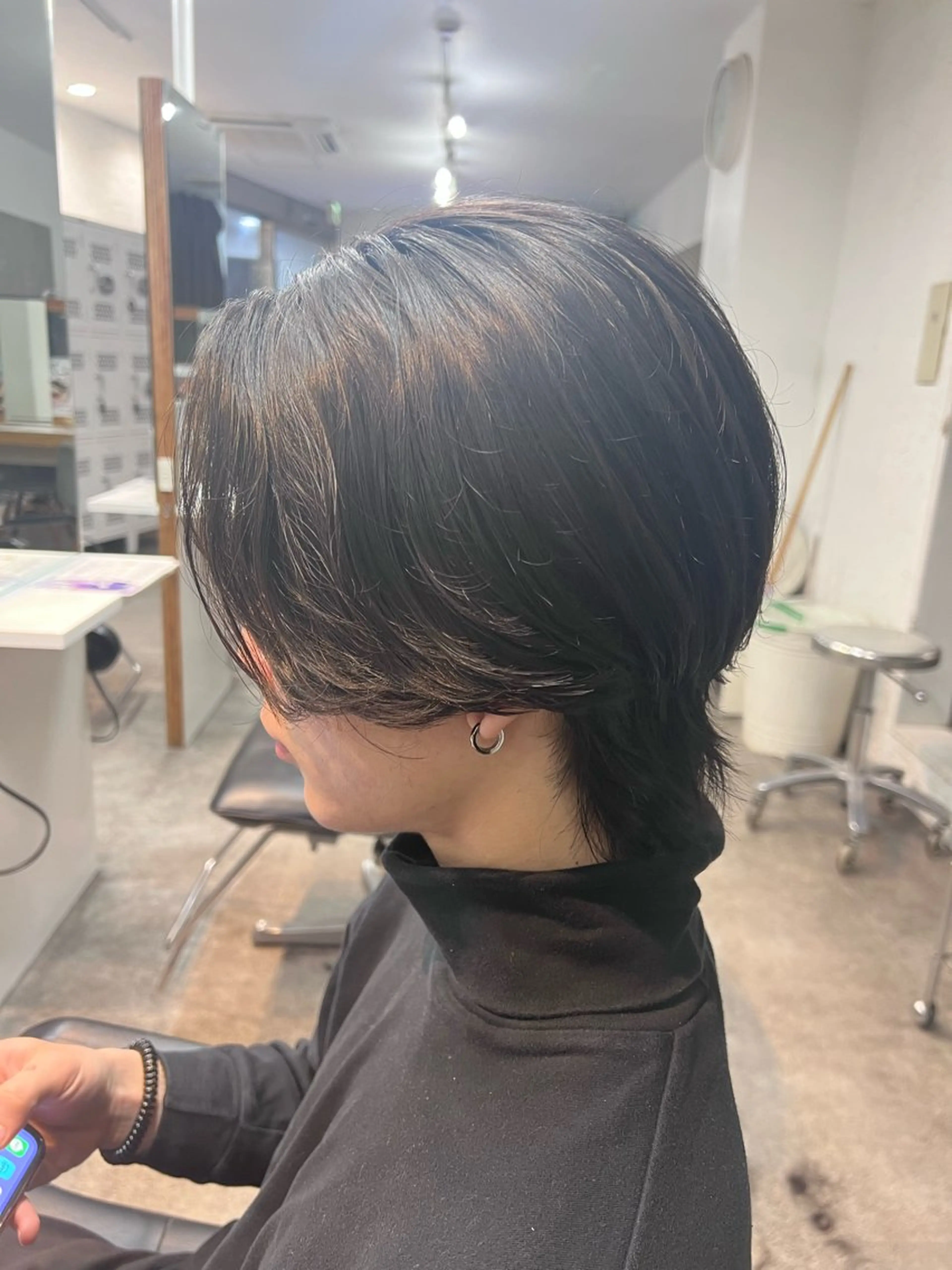 メンズ センターパート メンズウルフカット ウルフカット 原宿 無料カット fifth イノウエのヘアスタイル