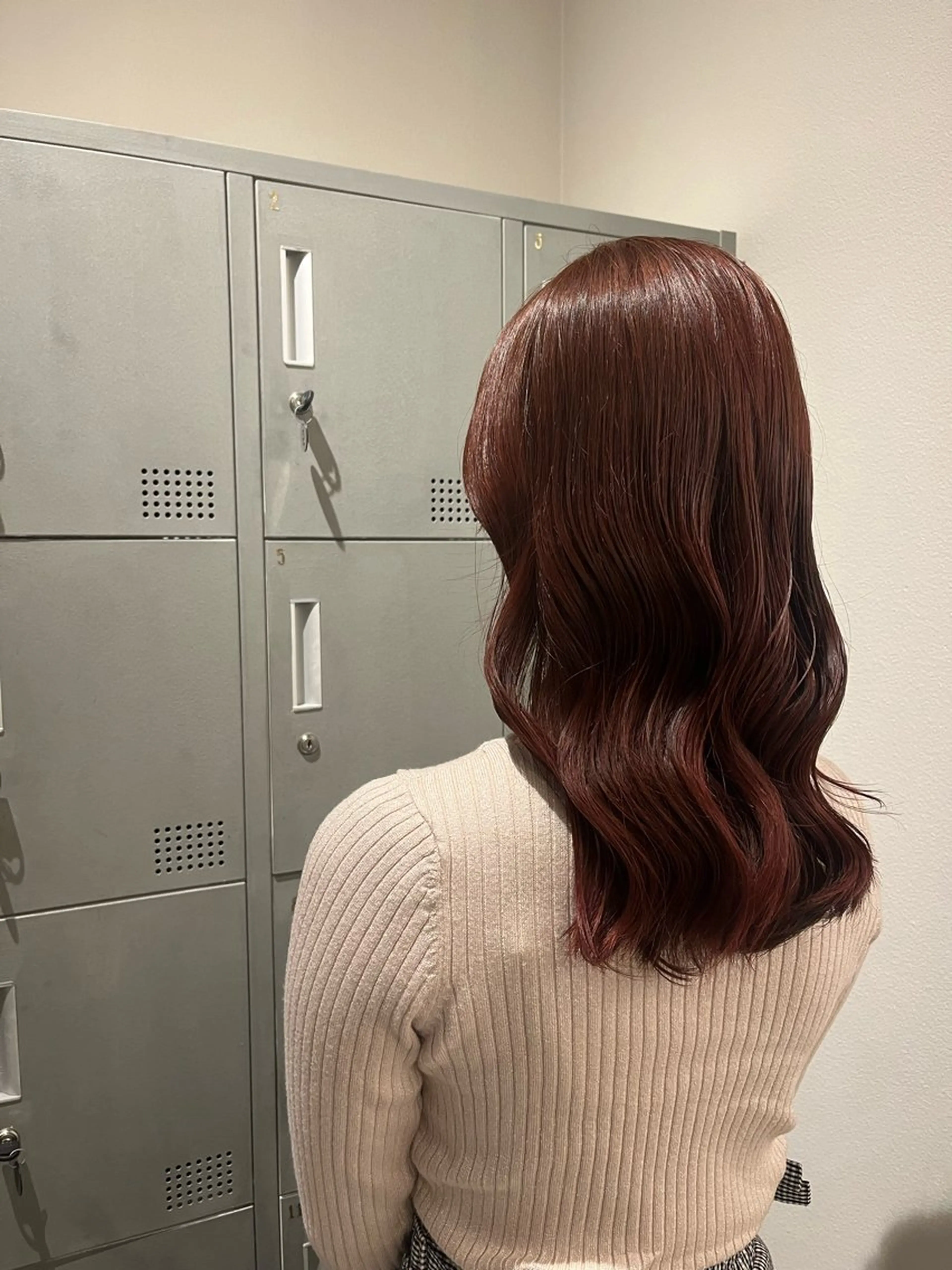 セミロング カラー ヘアカラー 暖色/顔周り /ヘアメ/あつはのヘアスタイル