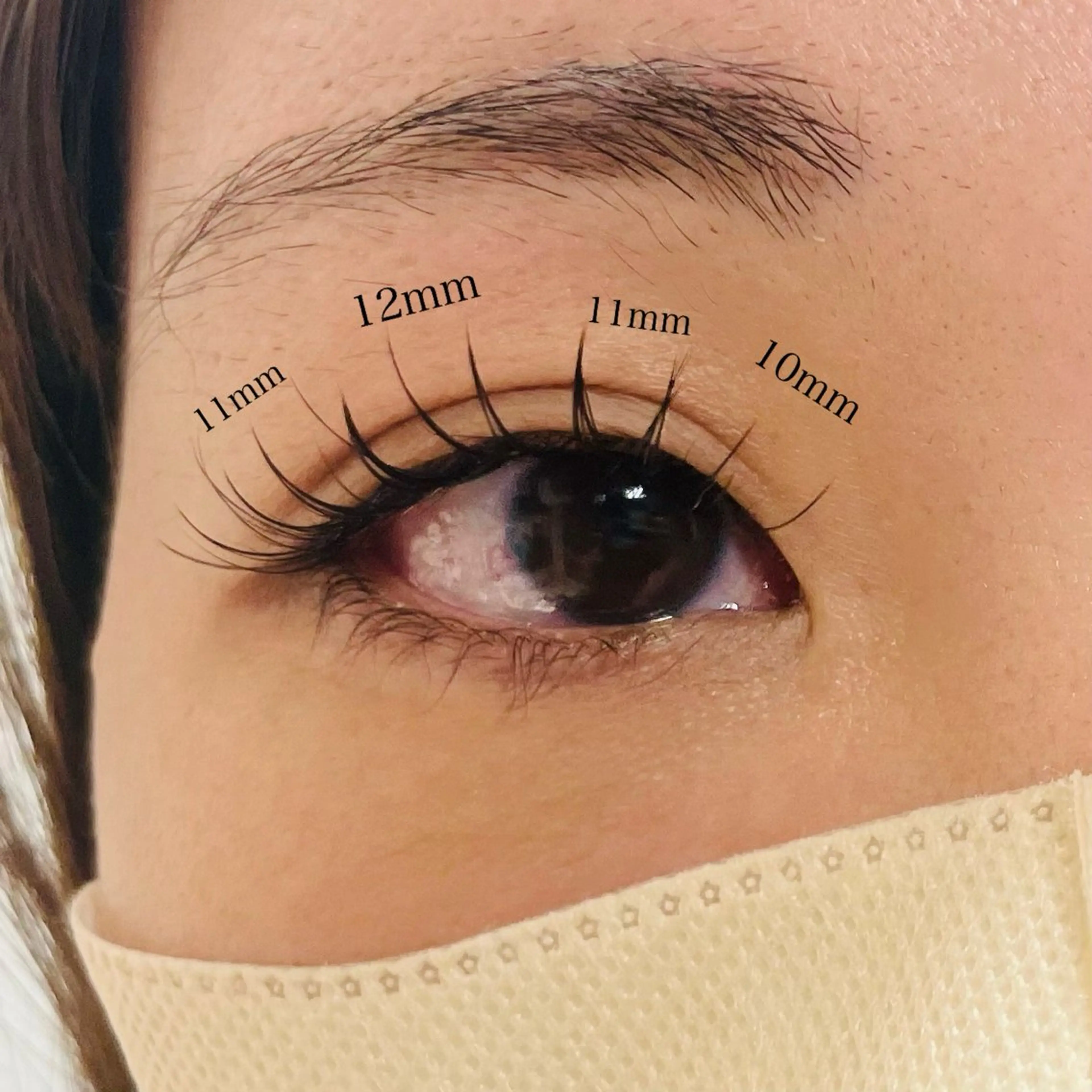 マツエク・マツパ 束感まつ毛 Cカール フラットラッシュ マツエク 岩本 彩花のマツエク・マツパデザイン