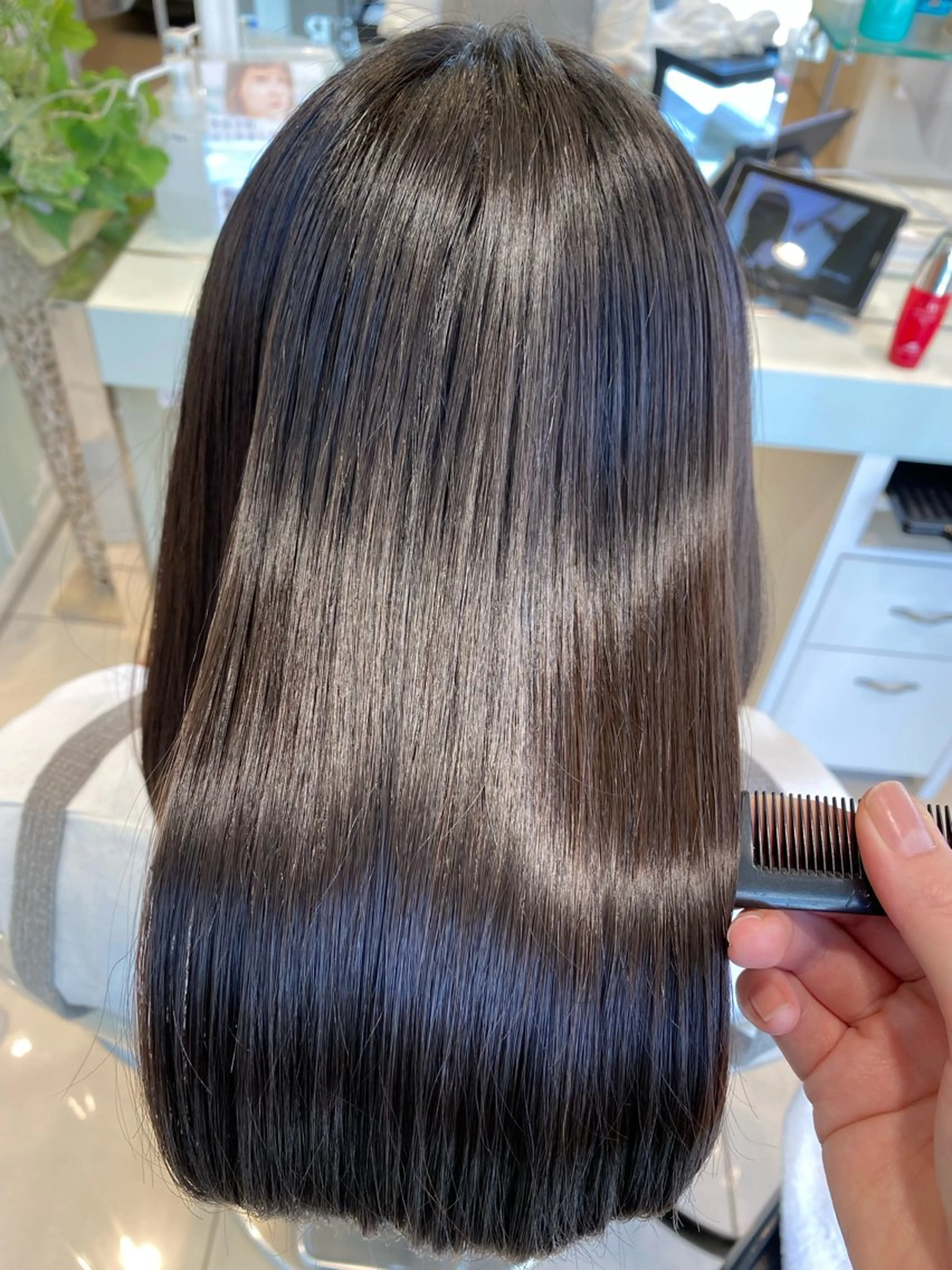 ミディアム カラー 曲がる縮毛/カルマパ ーマ/池袋/横村大全のヘアスタイル