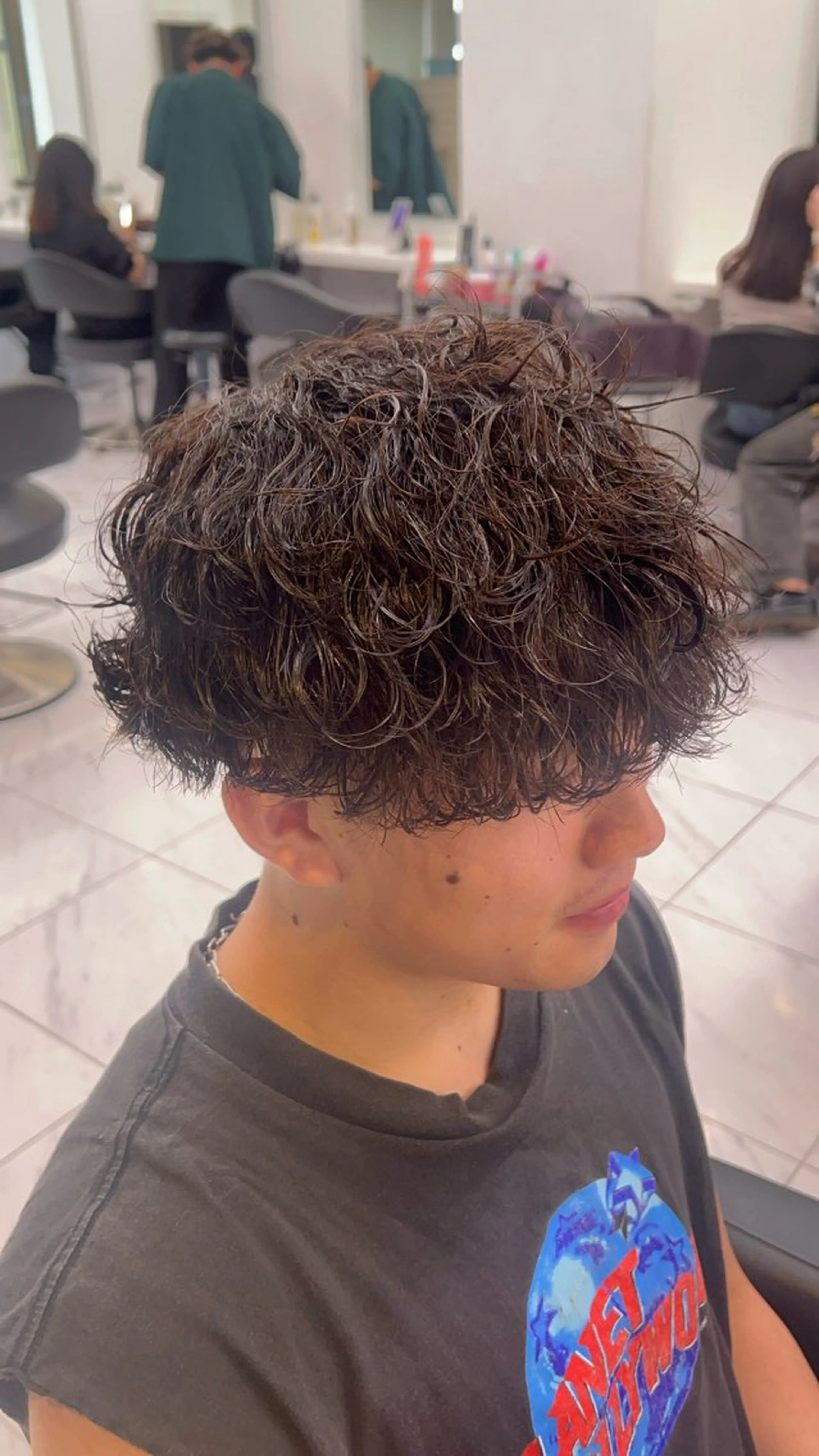 ショート カラー パーマ メンズ カット パーマ 韓国レイヤーカット /REIのヘアスタイル