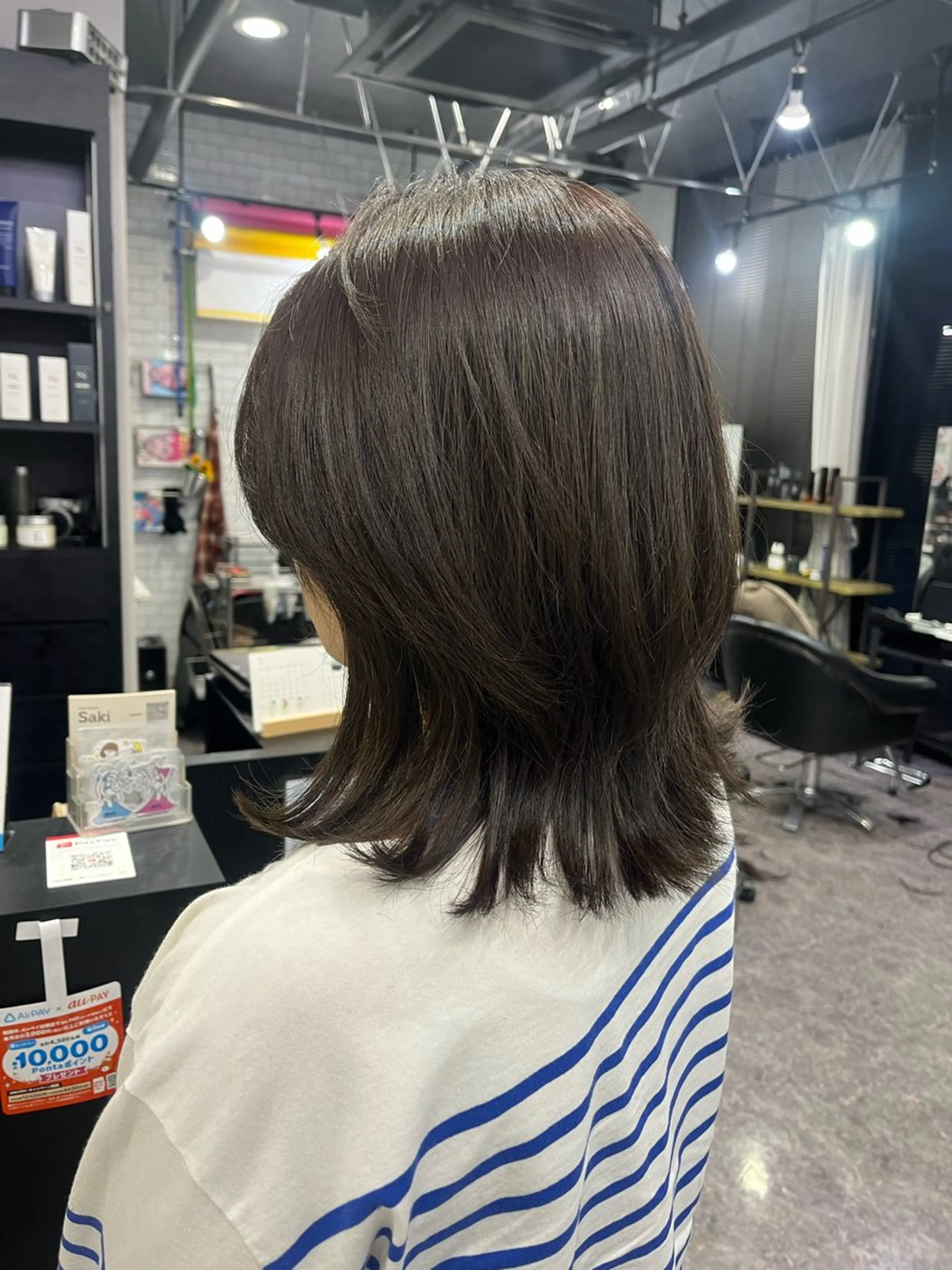 セミロング カラー ヘアカラー 友滝 真菜美のヘアスタイル